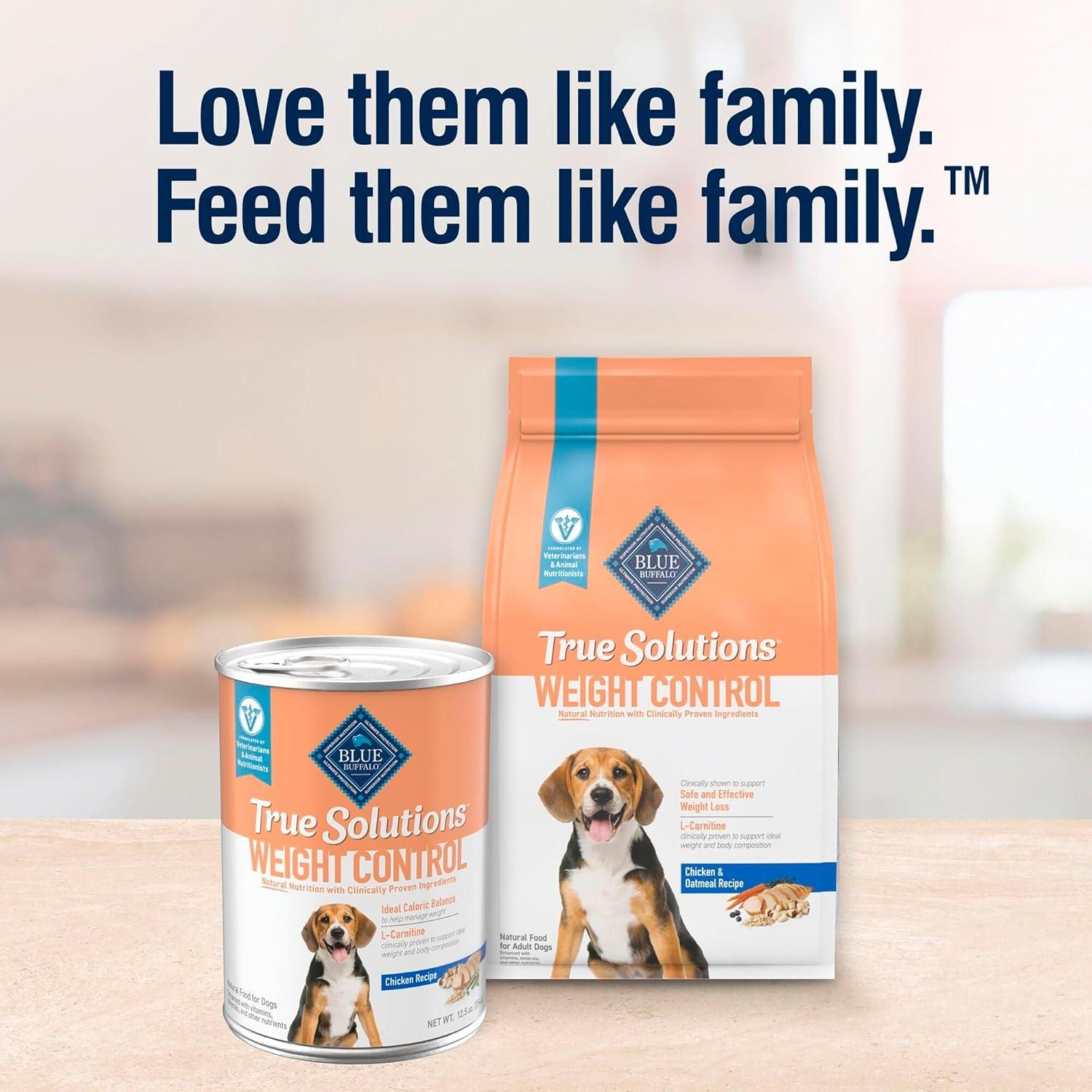 imageBlue Buffalo True Solutions Weight Control Wet Dog Food for Adult Dogs Made with Natural Ingredients Chicken 125oz Cans 12 CountChicken