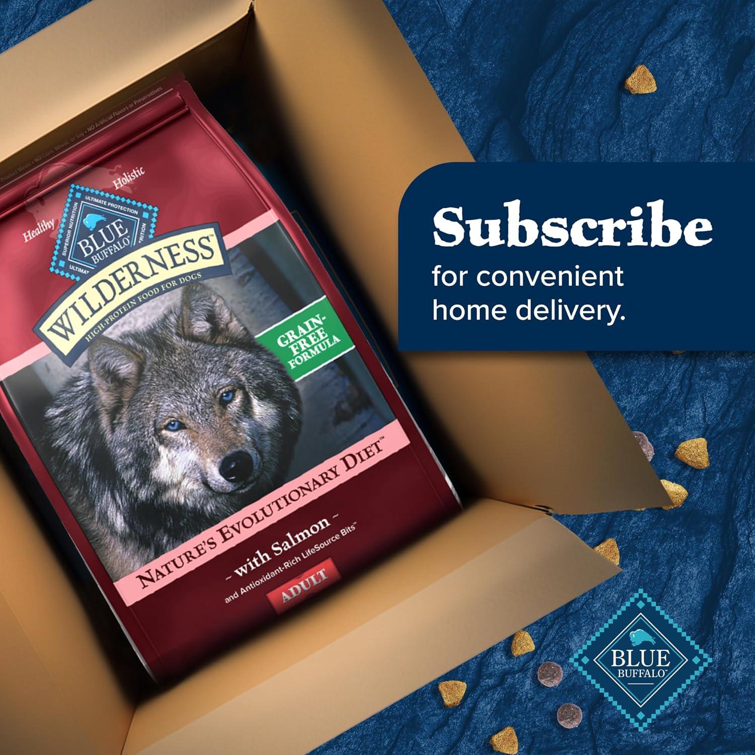 imageBlue Buffalo Wilderness Adult HighProtein Dry Dog Food with Real Chicken GrainFree Made in the USA with Natural Ingredients Chicken 24lb BagSalmon Grain Free