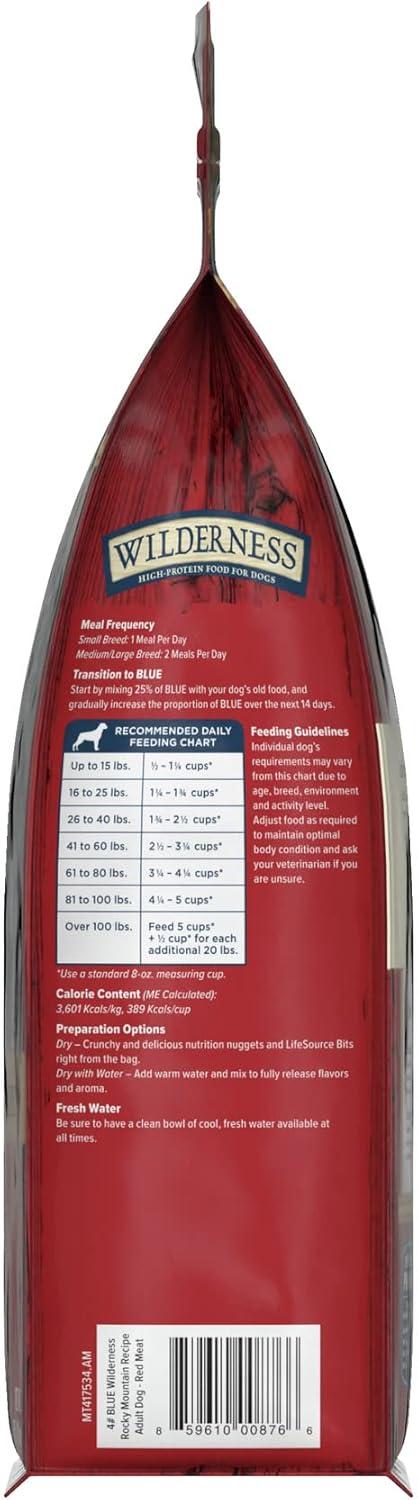 imageBlue Buffalo Wilderness Adult HighProtein Dry Dog Food with Real Salmon GrainFree Made in the USA with Natural Ingredients Salmon 24lb BagRed Meat