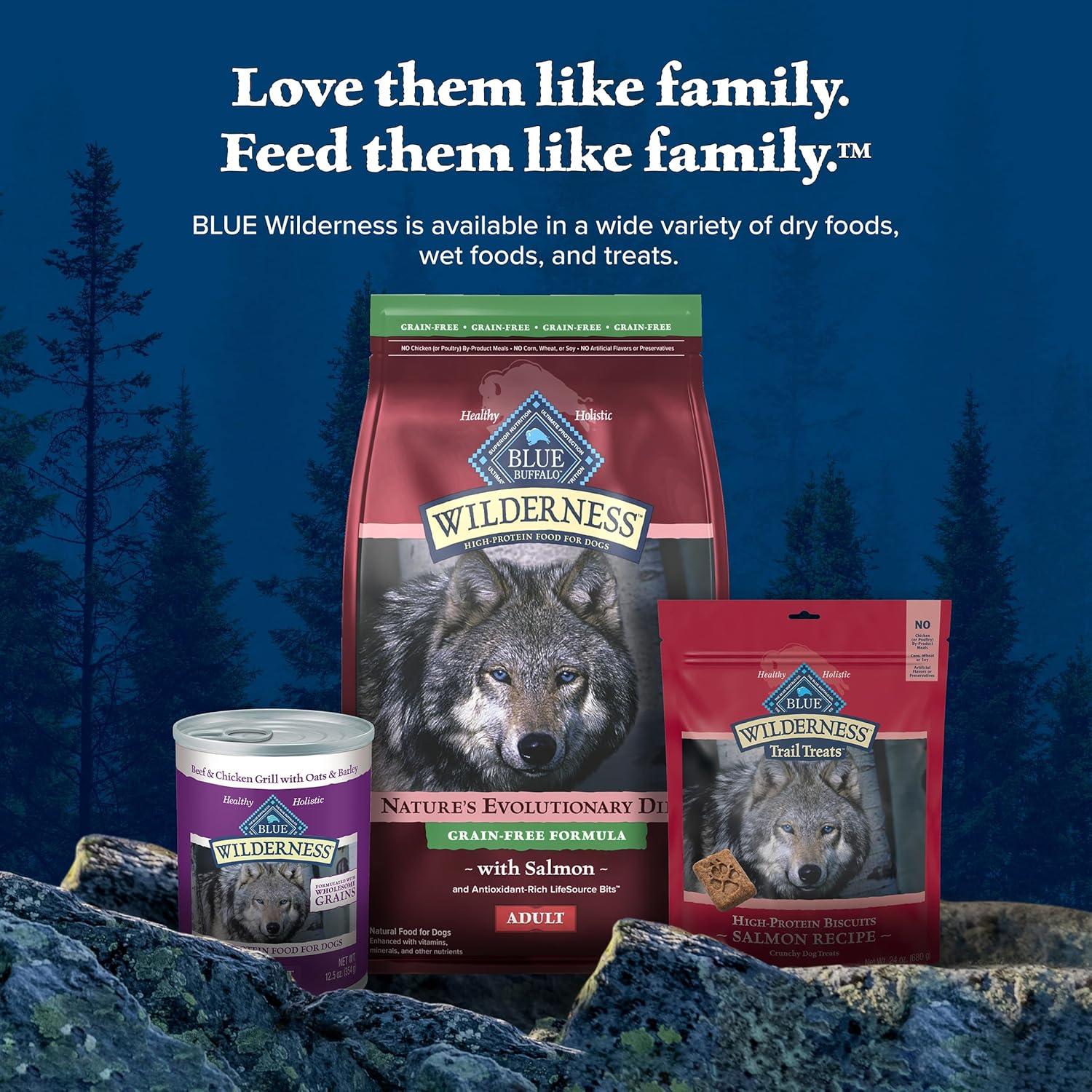 imageBlue Buffalo Wilderness Adult HighProtein Dry Dog Food with Real Salmon GrainFree Made in the USA with Natural Ingredients Salmon 24lb BagSalmon