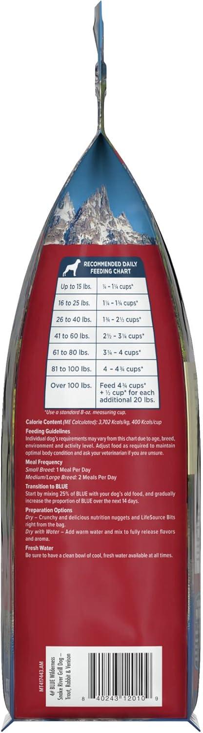 imageBlue Buffalo Wilderness Adult HighProtein Dry Dog Food with Real Salmon GrainFree Made in the USA with Natural Ingredients Salmon 24lb BagTrout Venison Rabbit