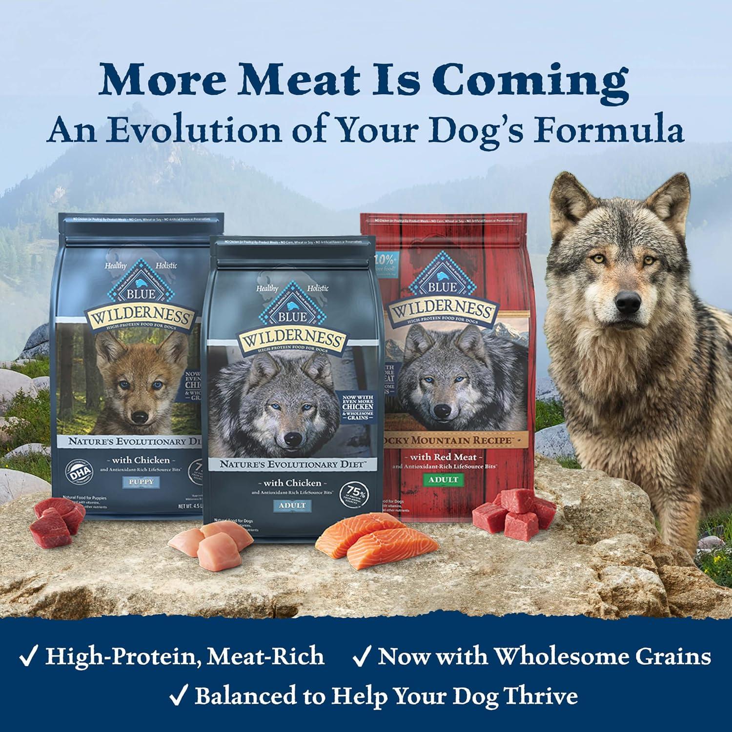 imageBlue Buffalo Wilderness Adult HighProtein Dry Dog Food with Real Salmon GrainFree Made in the USA with Natural Ingredients Salmon 24lb BagTrout Venison Rabbit