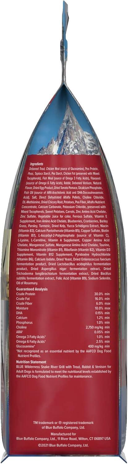 imageBlue Buffalo Wilderness Adult HighProtein Dry Dog Food with Real Salmon GrainFree Made in the USA with Natural Ingredients Salmon 24lb BagTrout Venison Rabbit