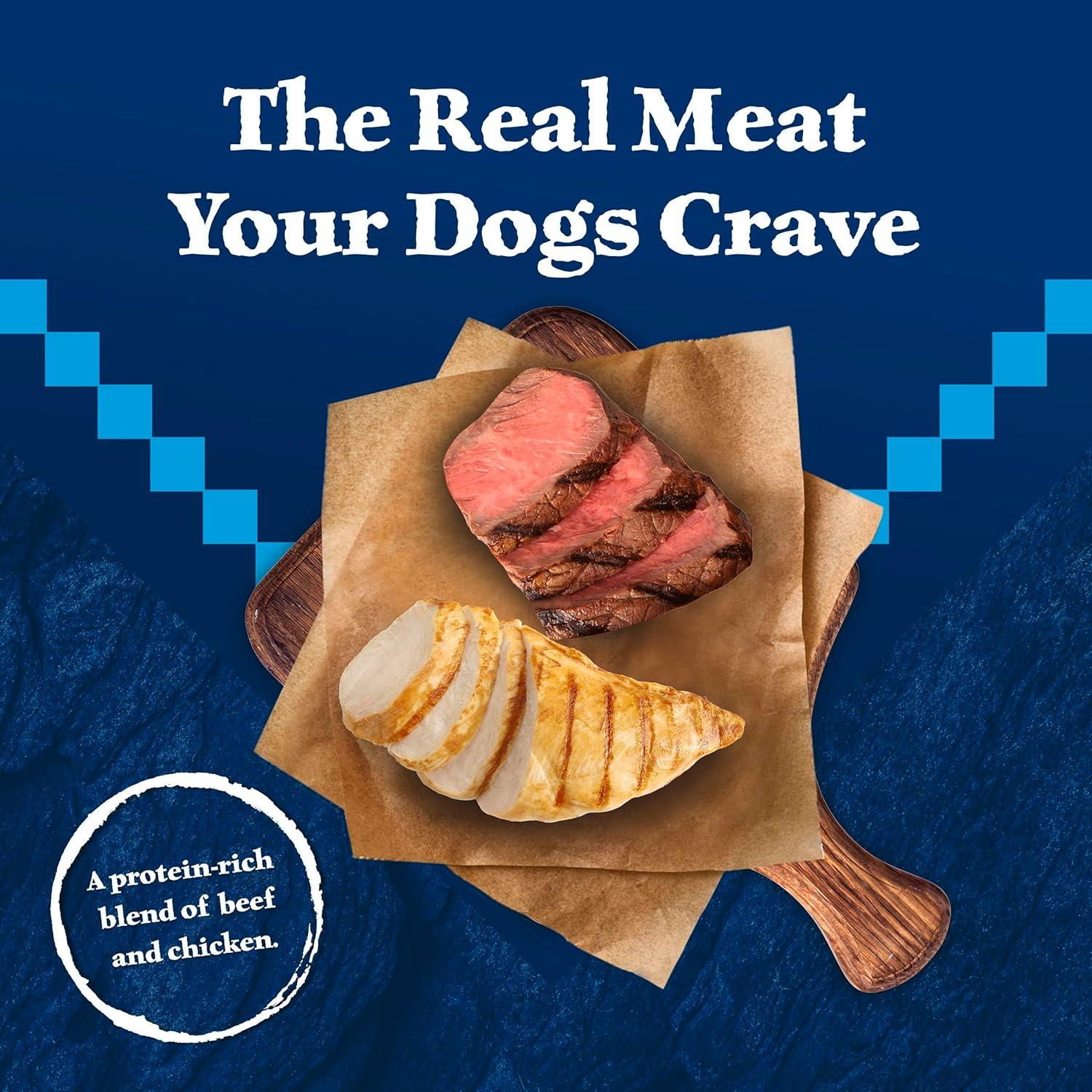 imageBlue Buffalo Wilderness Adult Wet Dog Food HighProtein amp GrainFree Made with Natural Ingredients Salmon amp Chicken Grill 125oz Cans 12 CountBeef Chicken
