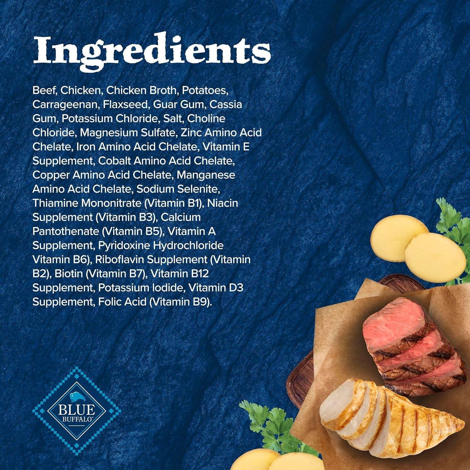 imageBlue Buffalo Wilderness Adult Wet Dog Food HighProtein amp GrainFree Made with Natural Ingredients Salmon amp Chicken Grill 125oz Cans 12 CountBeef Chicken