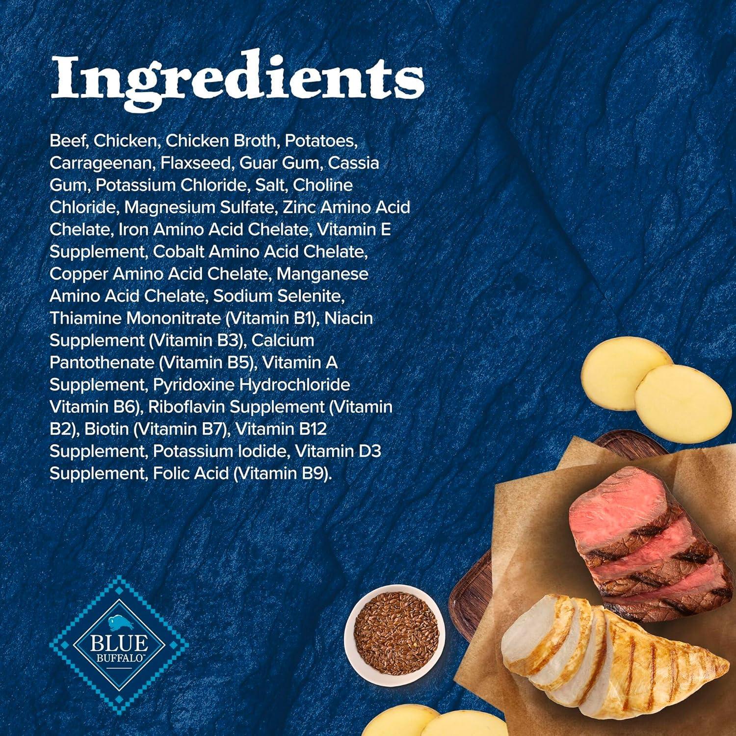 imageBlue Buffalo Wilderness Adult Wet Dog Food HighProtein amp GrainFree Made with Natural Ingredients Salmon amp Chicken Grill 125oz Cans 12 CountBeef Chicken