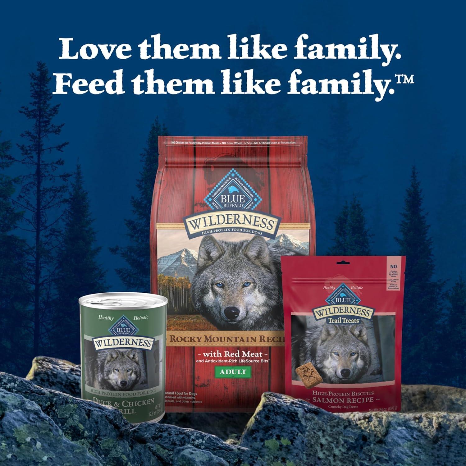 imageBlue Buffalo Wilderness Adult Wet Dog Food HighProtein amp GrainFree Made with Natural Ingredients Salmon amp Chicken Grill 125oz Cans 12 CountDuck Chicken
