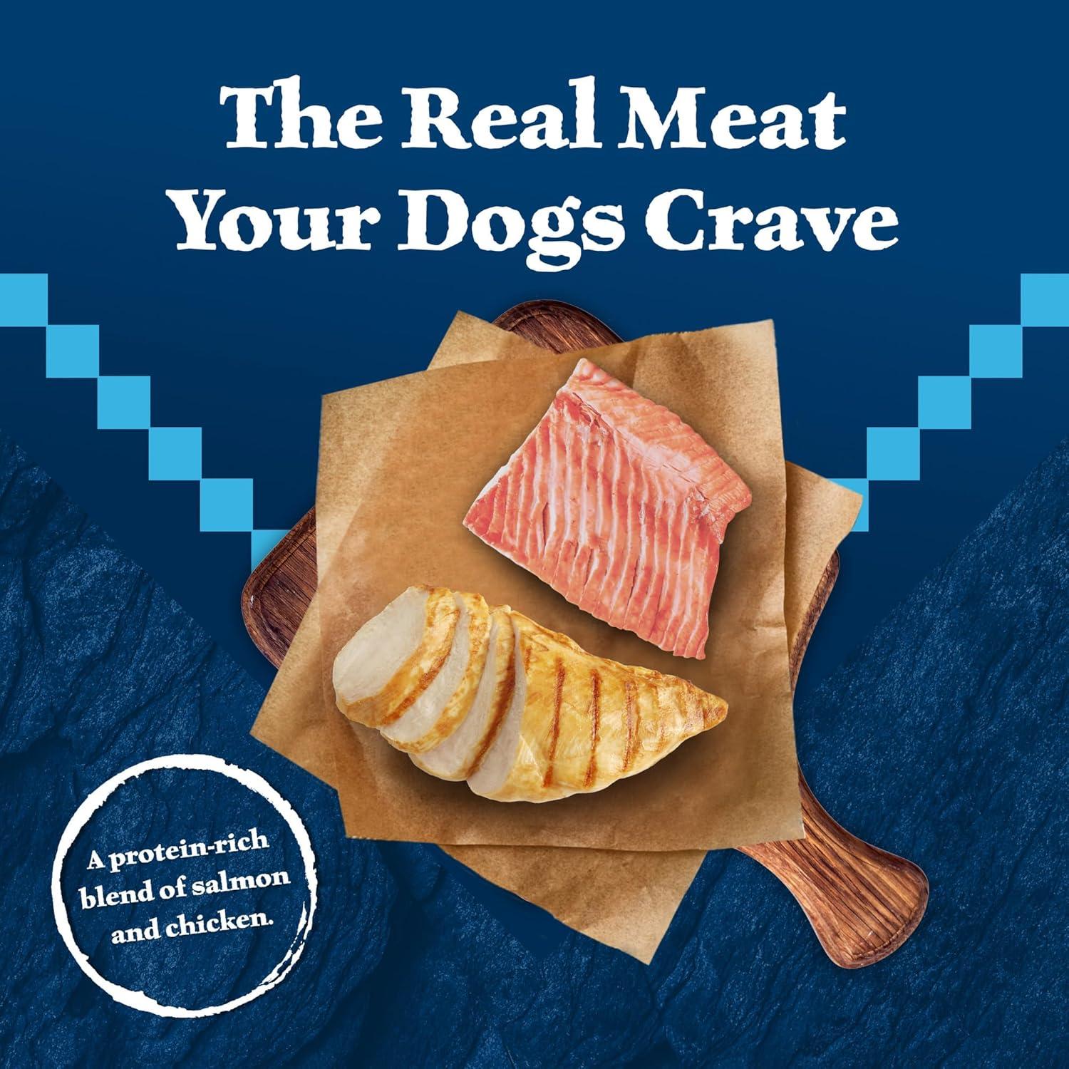 imageBlue Buffalo Wilderness Adult Wet Dog Food HighProtein amp GrainFree Made with Natural Ingredients Salmon amp Chicken Grill 125oz Cans 12 CountSalmon Chicken