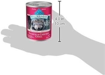imageBlue Buffalo Wilderness Adult Wet Dog Food HighProtein amp GrainFree Made with Natural Ingredients Salmon amp Chicken Grill 125oz Cans 12 CountSalmon Chicken