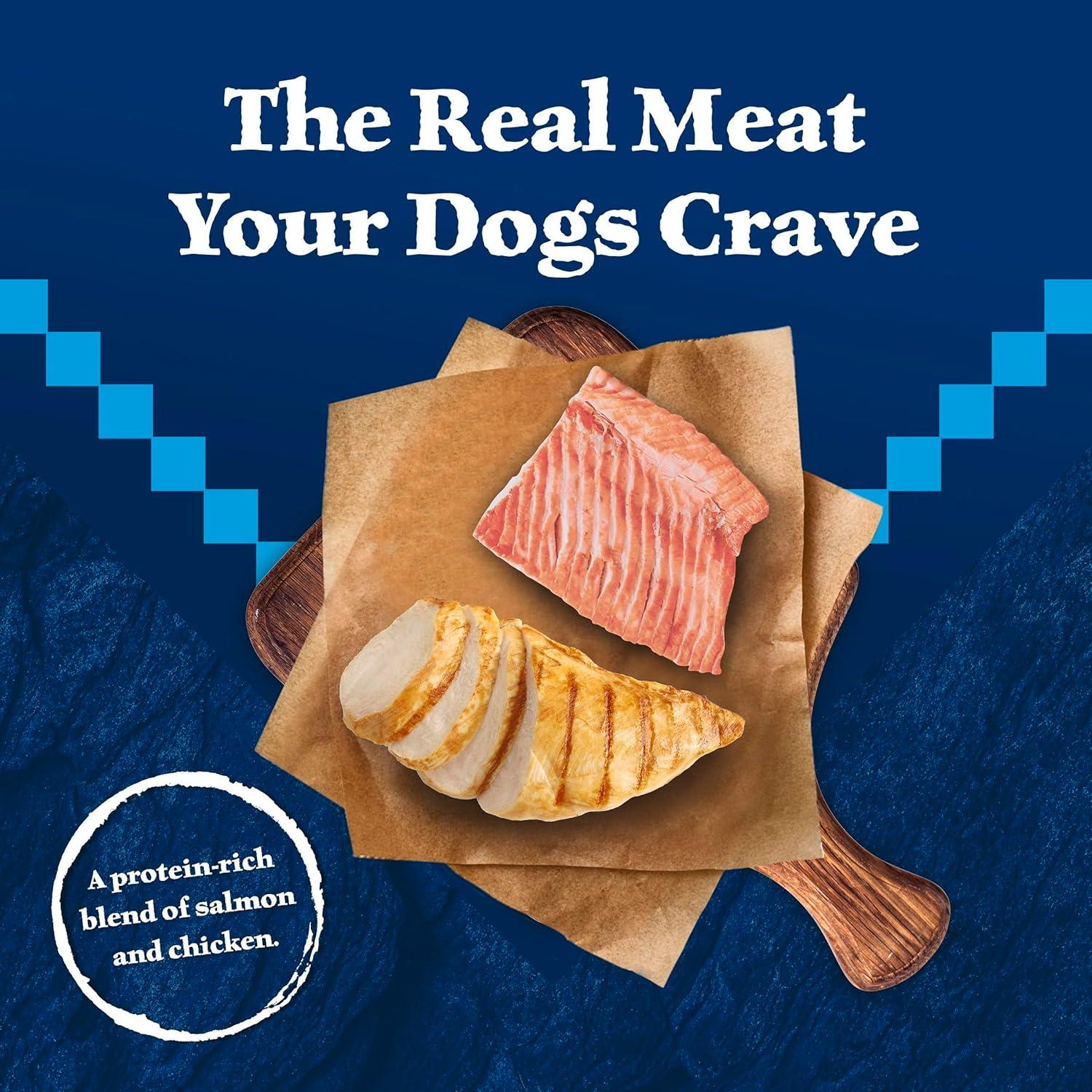 imageBlue Buffalo Wilderness Adult Wet Dog Food HighProtein amp GrainFree Made with Natural Ingredients Salmon amp Chicken Grill 125oz Cans 12 CountSalmon Chicken