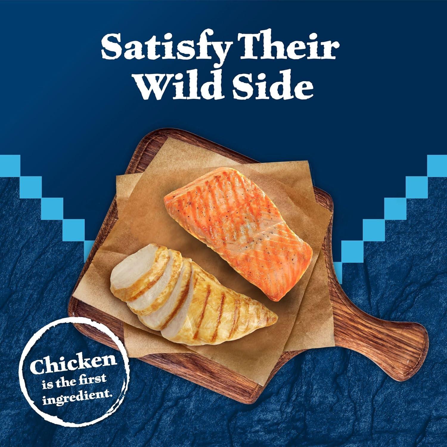 imageBlue Buffalo Wilderness Grain Free SoftMoist Chicken amp Salmon Cat Treats 2oz BagChicken Salmon