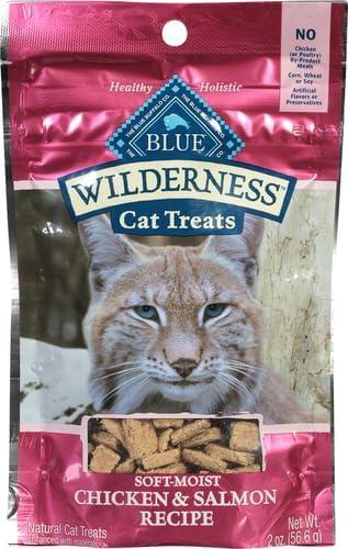 imageBlue Buffalo Wilderness Grain Free SoftMoist Chicken amp Salmon Cat Treats 2oz BagChicken Salmon