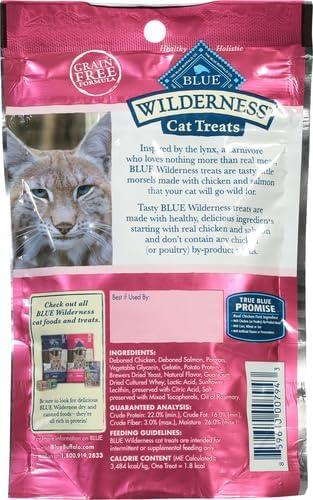 imageBlue Buffalo Wilderness Grain Free SoftMoist Chicken amp Salmon Cat Treats 2oz BagChicken Salmon
