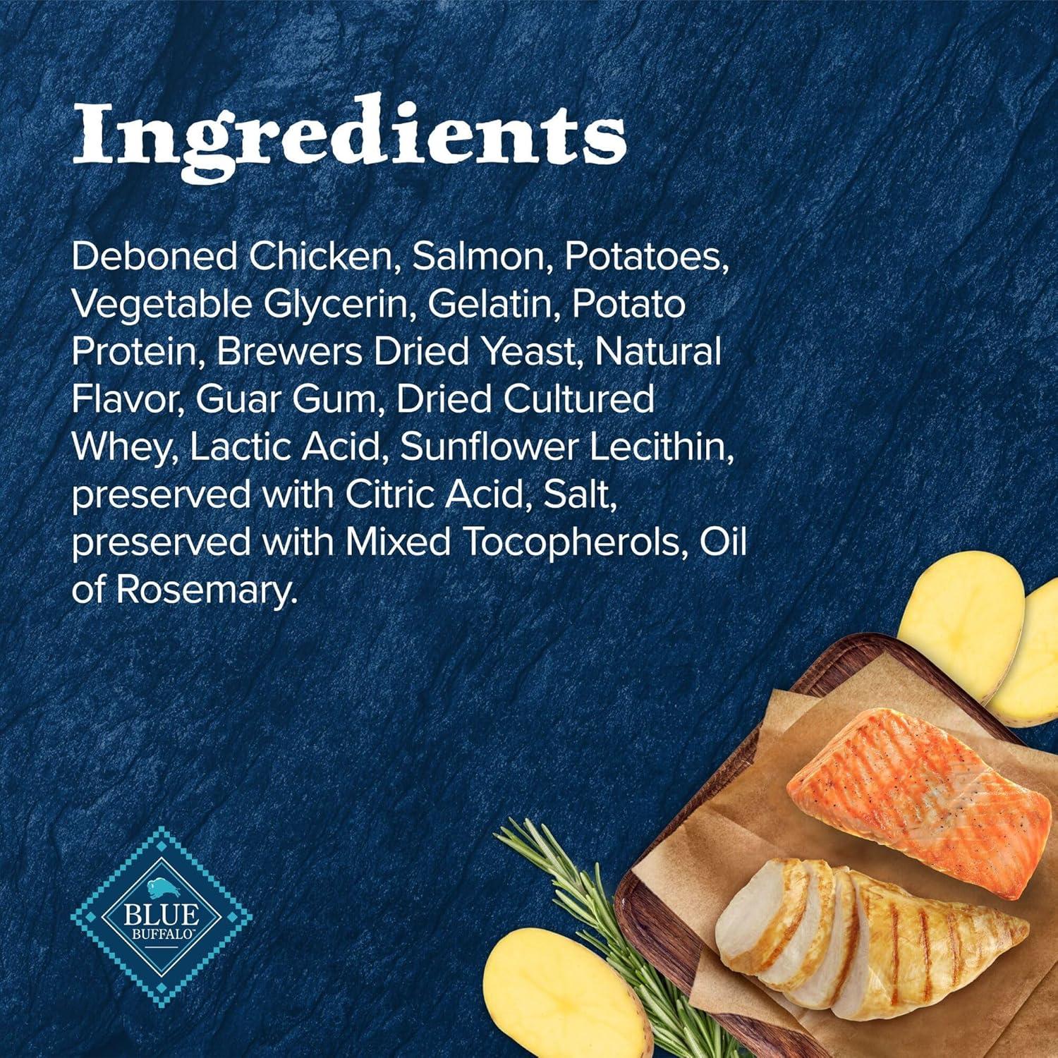 imageBlue Buffalo Wilderness Grain Free SoftMoist Chicken amp Salmon Cat Treats 2oz BagChicken Salmon