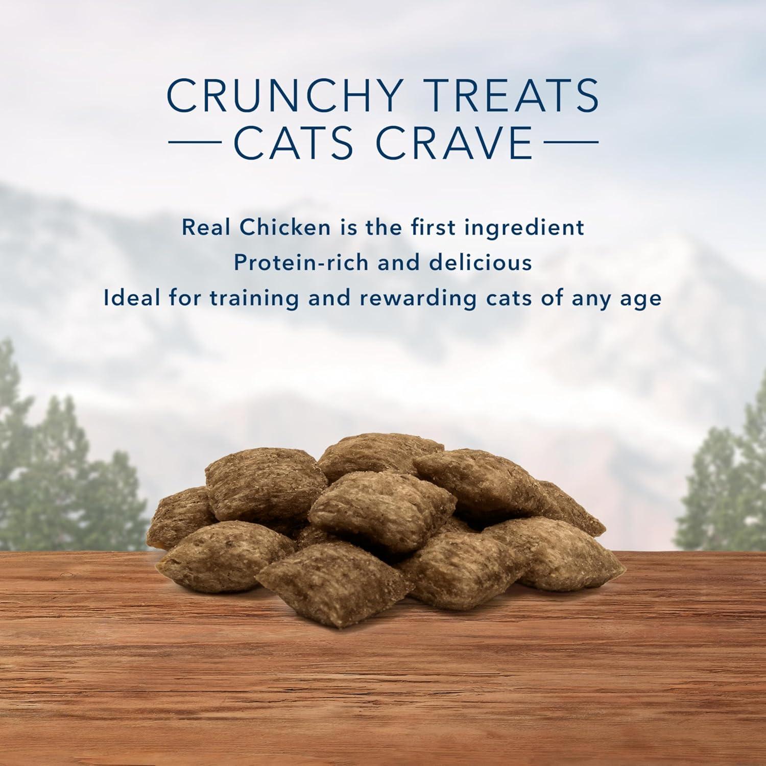 imageBlue Buffalo Wilderness High Protein Crunchy Cat Treats Made with Natural Ingredients Tasty Trout 2oz Bag Pack of 12Chicken