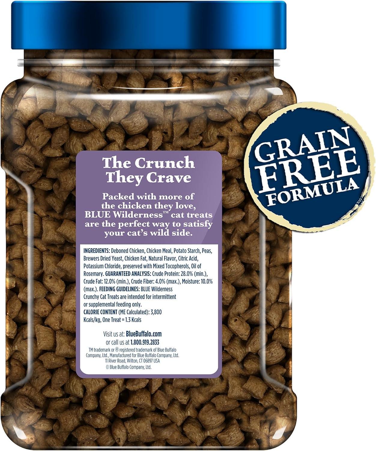 imageBlue Buffalo Wilderness High Protein Crunchy Cat Treats Made with Natural Ingredients Tasty Trout 2oz Bag Pack of 12Chicken