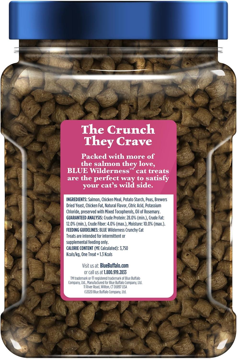 imageBlue Buffalo Wilderness High Protein Crunchy Cat Treats Made with Natural Ingredients Tasty Trout 2oz Bag Pack of 12Salmon