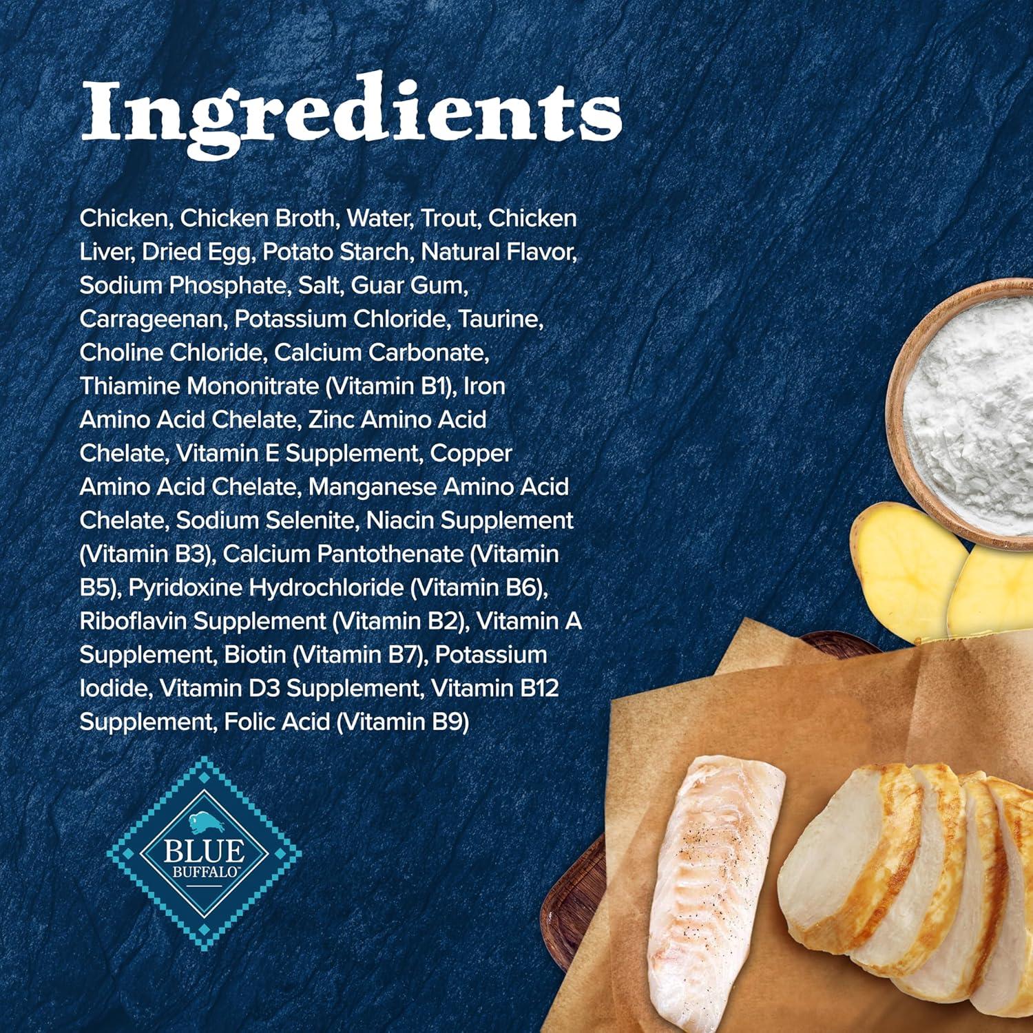 imageBlue Buffalo Wilderness High Protein Grain Free Natural Kitten Pate Wet Cat Food Chicken amp Salmon 3oz cans 48 Count 24 of Each FlavorChicken Trout
