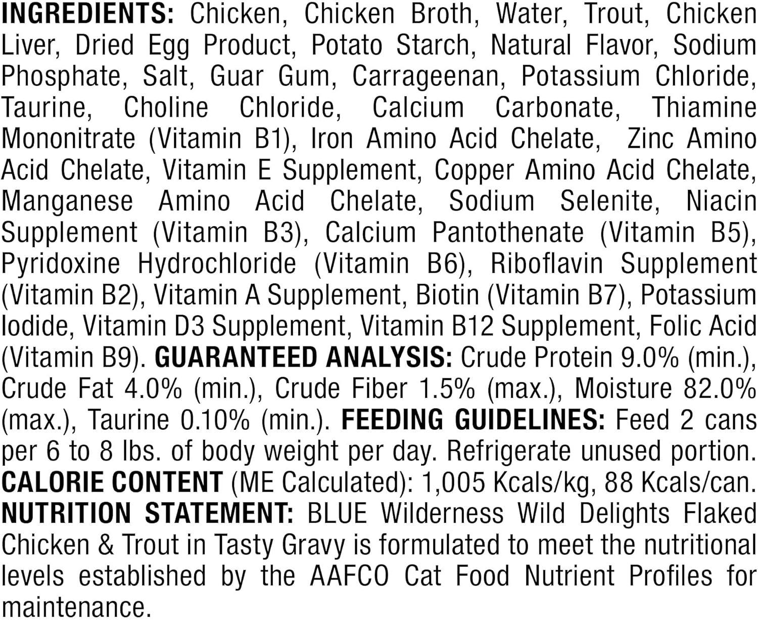 imageBlue Buffalo Wilderness High Protein Grain Free Natural Kitten Pate Wet Cat Food Chicken amp Salmon 3oz cans 48 Count 24 of Each FlavorChicken Trout