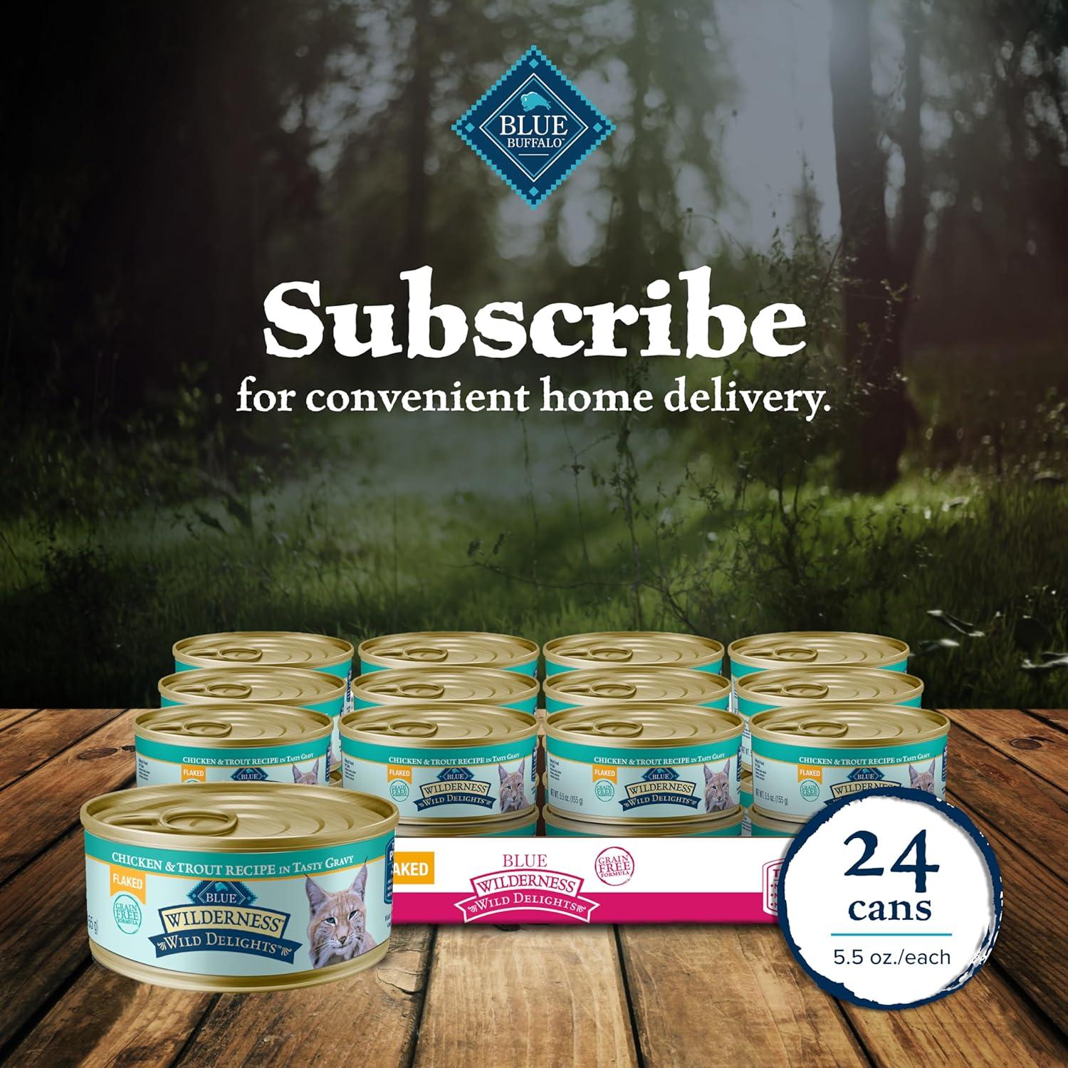 imageBlue Buffalo Wilderness High Protein Grain Free Natural Kitten Pate Wet Cat Food Chicken amp Salmon 3oz cans 48 Count 24 of Each FlavorChicken Trout