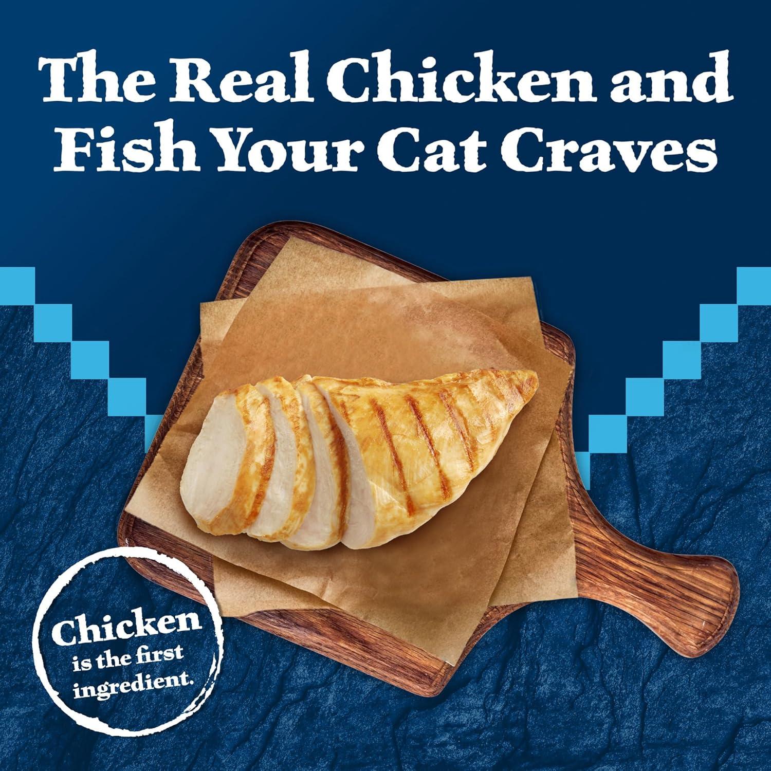 imageBlue Buffalo Wilderness High Protein Grain Free Natural Kitten Pate Wet Cat Food Chicken amp Salmon 3oz cans 48 Count 24 of Each FlavorChicken Trout