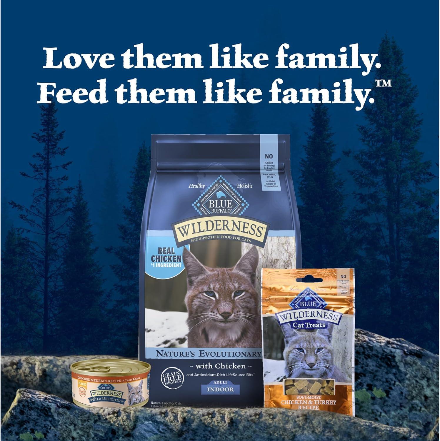 imageBlue Buffalo Wilderness High Protein Grain Free Natural Kitten Pate Wet Cat Food Chicken amp Salmon 3oz cans 48 Count 24 of Each FlavorChicken Turkey