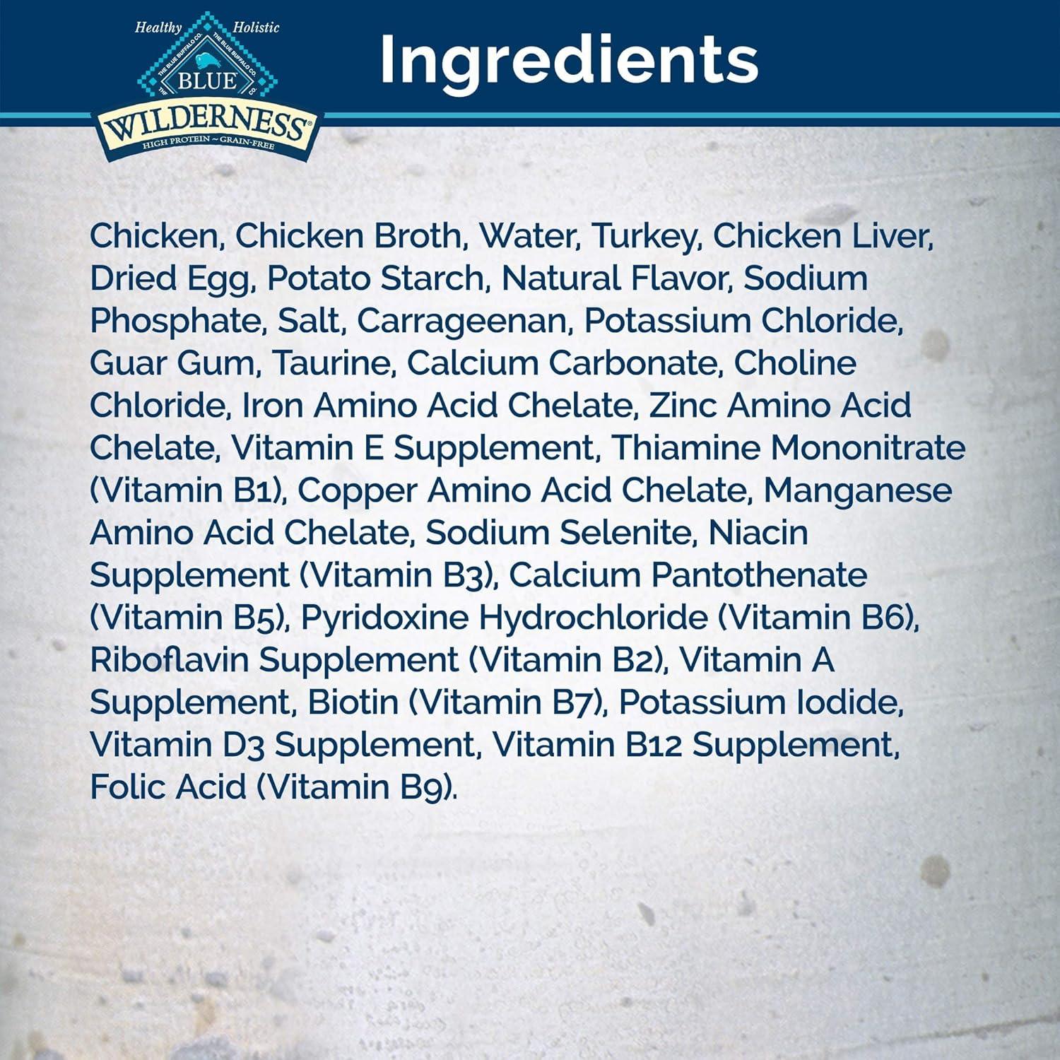 imageBlue Buffalo Wilderness High Protein Grain Free Natural Kitten Pate Wet Cat Food Chicken amp Salmon 3oz cans 48 Count 24 of Each FlavorChicken Turkey