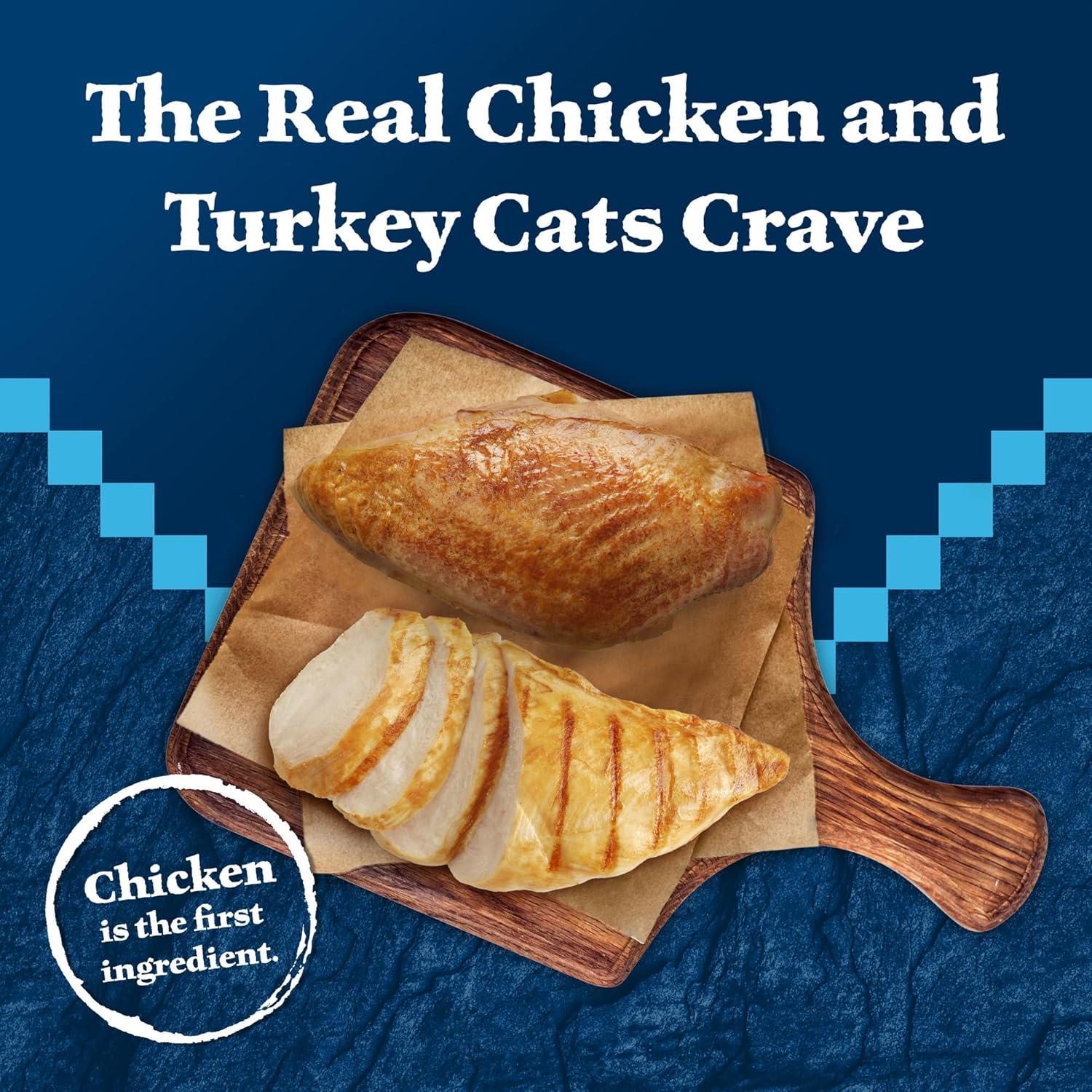 imageBlue Buffalo Wilderness High Protein Grain Free Natural Kitten Pate Wet Cat Food Chicken amp Salmon 3oz cans 48 Count 24 of Each FlavorChicken Turkey