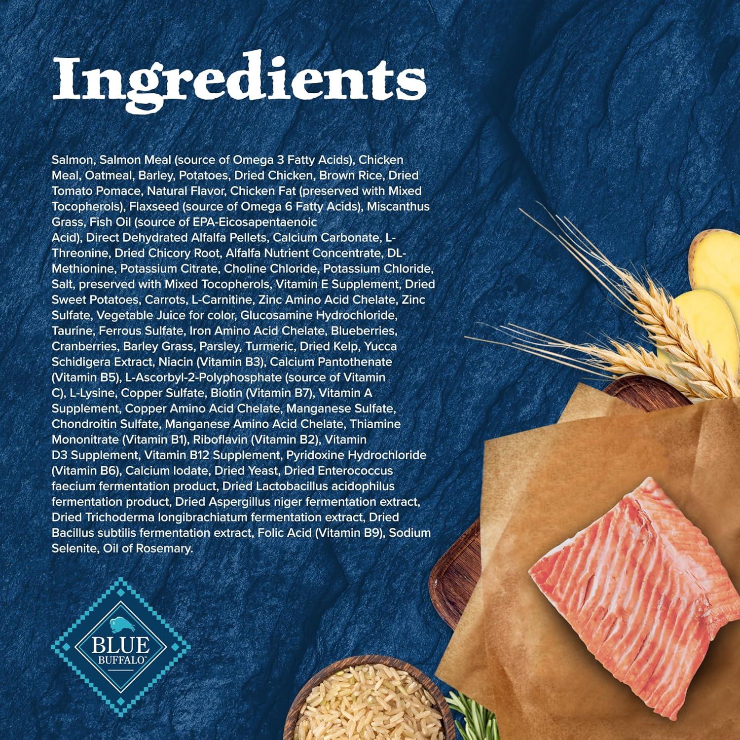 imageBlue Buffalo Wilderness High Protein Natural Adult Large Breed Dry Dog Food Plus Wholesome Grains Salmon 24lb15 Pound Pack of 1