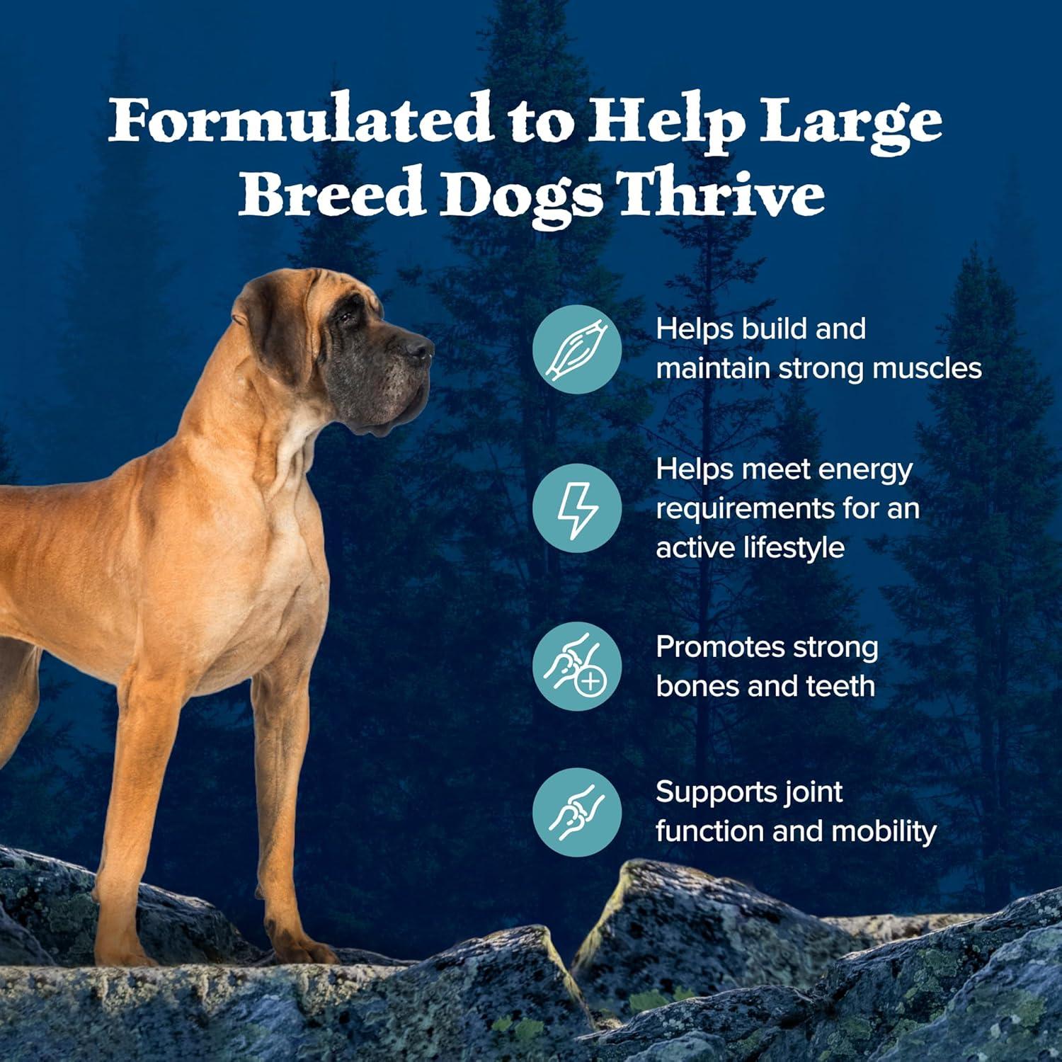imageBlue Buffalo Wilderness High Protein Natural Adult Large Breed Dry Dog Food Plus Wholesome Grains Salmon 24lb15 Pound Pack of 1