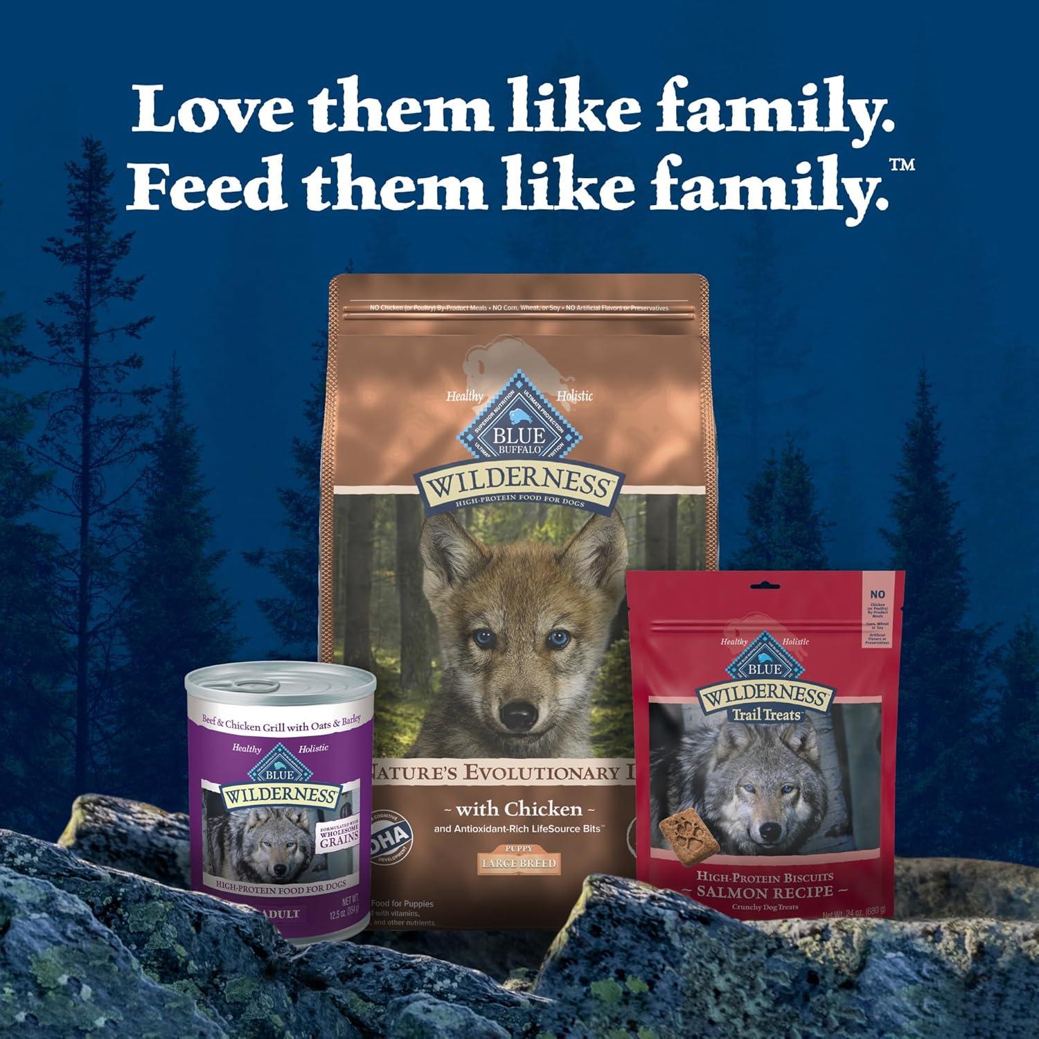 imageBlue Buffalo Wilderness HighProtein Dry Dog Food for Large Breed Puppies Made in The USA with Natural Ingredients Plus Wholesome Grains Chicken 24lb Bag15 Pound Pack of 1