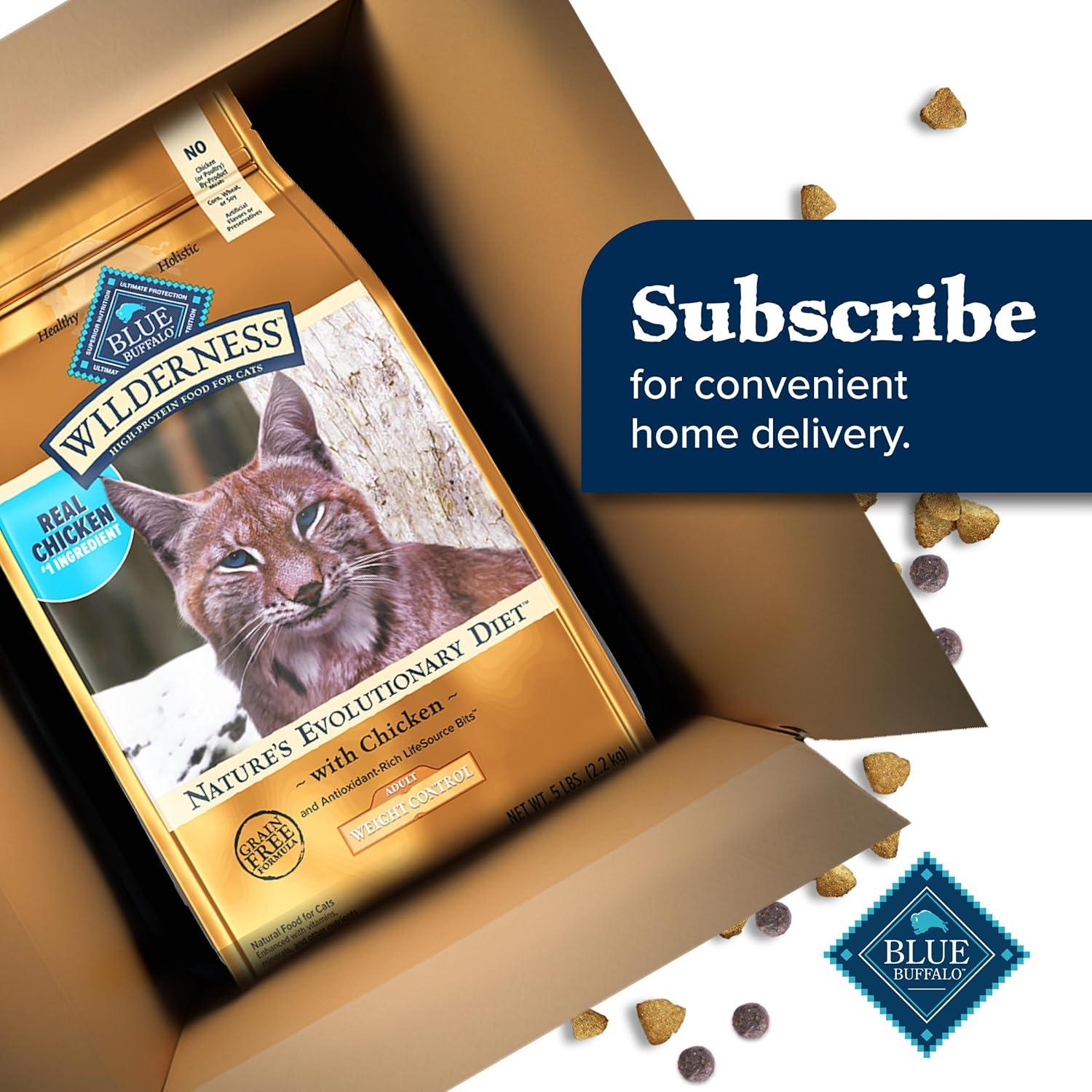 imageBlue Buffalo Wilderness HighProtein GrainFree Natural Dry Food for Adult Cats Weight Control Chicken 11lb BagChicken