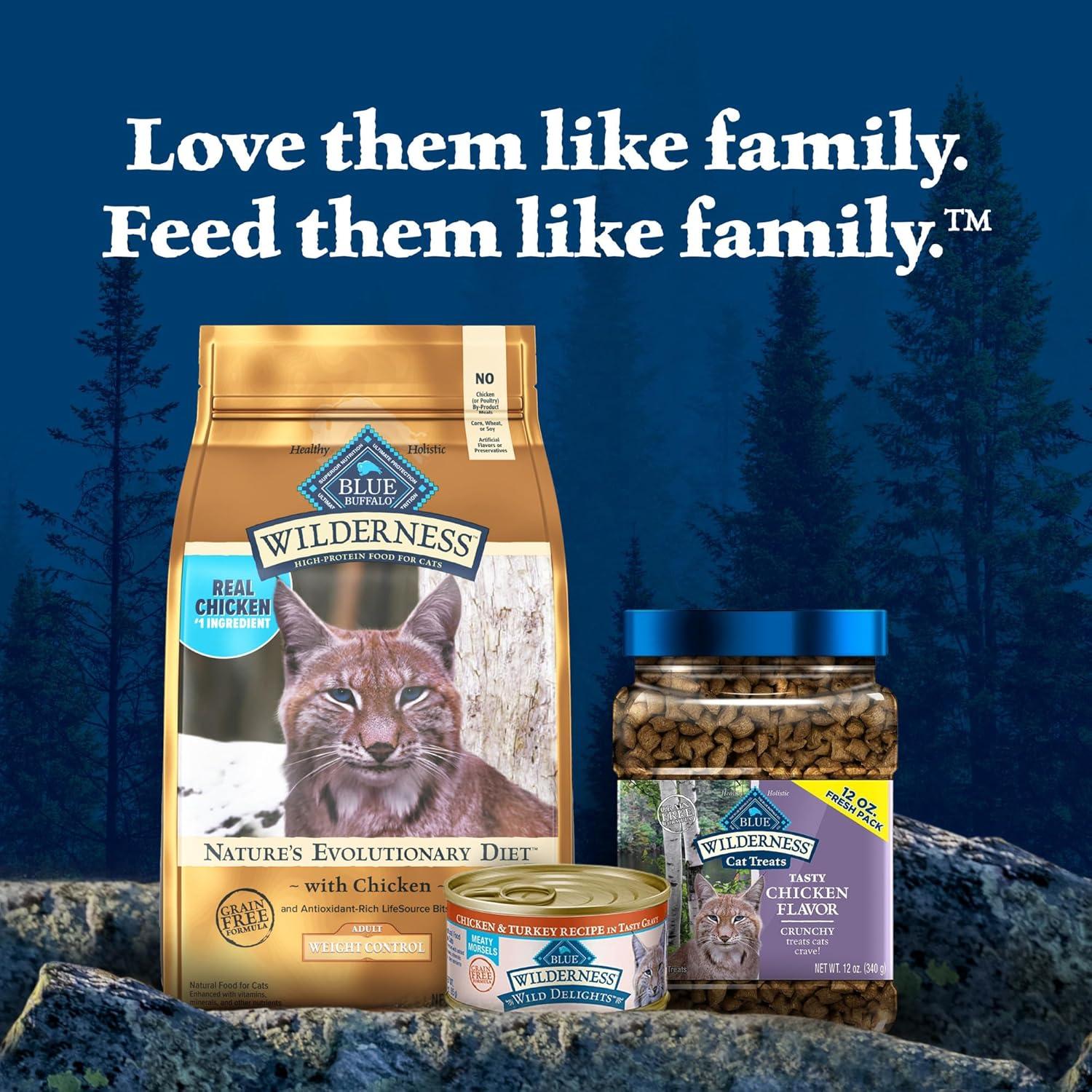imageBlue Buffalo Wilderness HighProtein GrainFree Natural Dry Food for Adult Cats Weight Control Chicken 11lb BagChicken