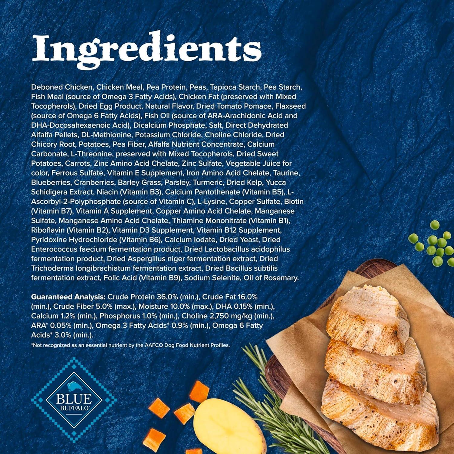imageBlue Buffalo Wilderness HighProtein Natural Dry Food for Puppies Chicken Recipe 45lb BagChicken Grain Free