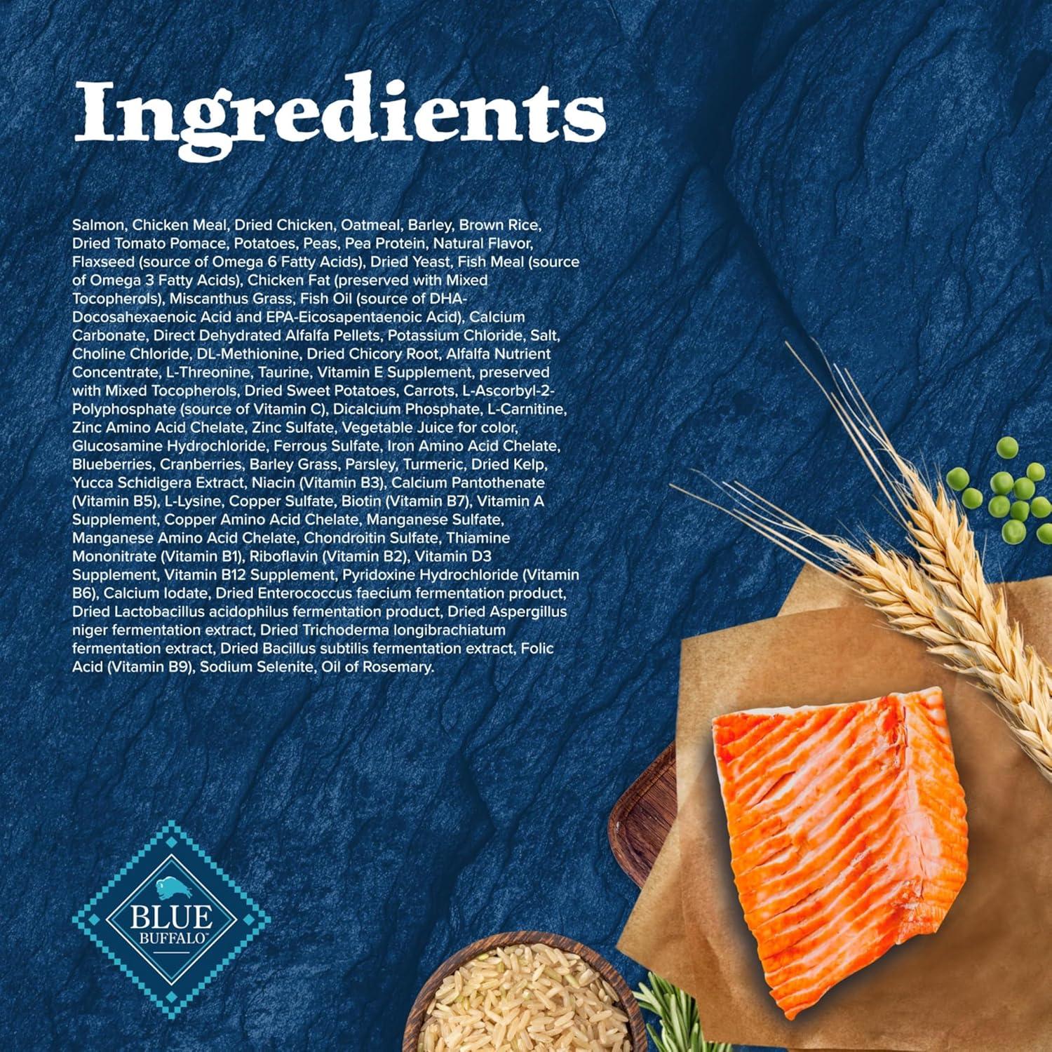 imageBlue Buffalo Wilderness HighProtein Natural Dry Food for Senior Dogs Salmon Recipe 24lb Bag45 Pound Pack of 1