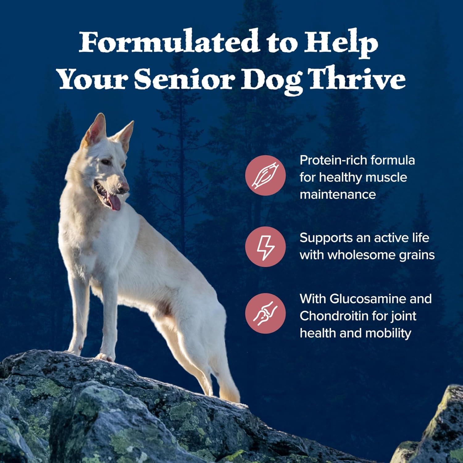 imageBlue Buffalo Wilderness HighProtein Natural Dry Food for Senior Dogs Salmon Recipe 24lb Bag45 Pound Pack of 1