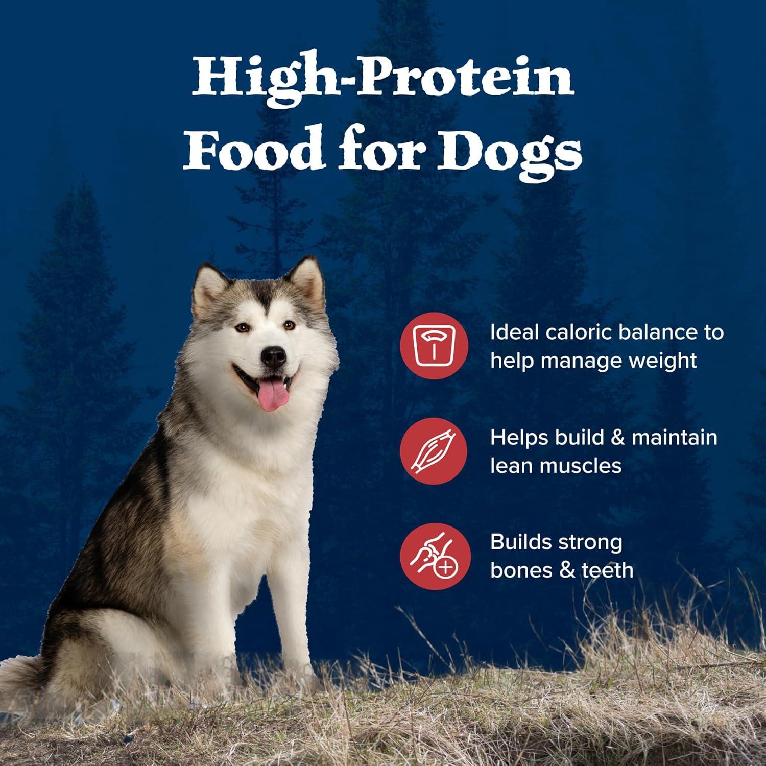 imageBlue Buffalo Wilderness HighProtein Rocky Mountain Recipe Healthy Weight Dry Food for Adult Dogs Red Meat 28lb BagRed Meat with Grain