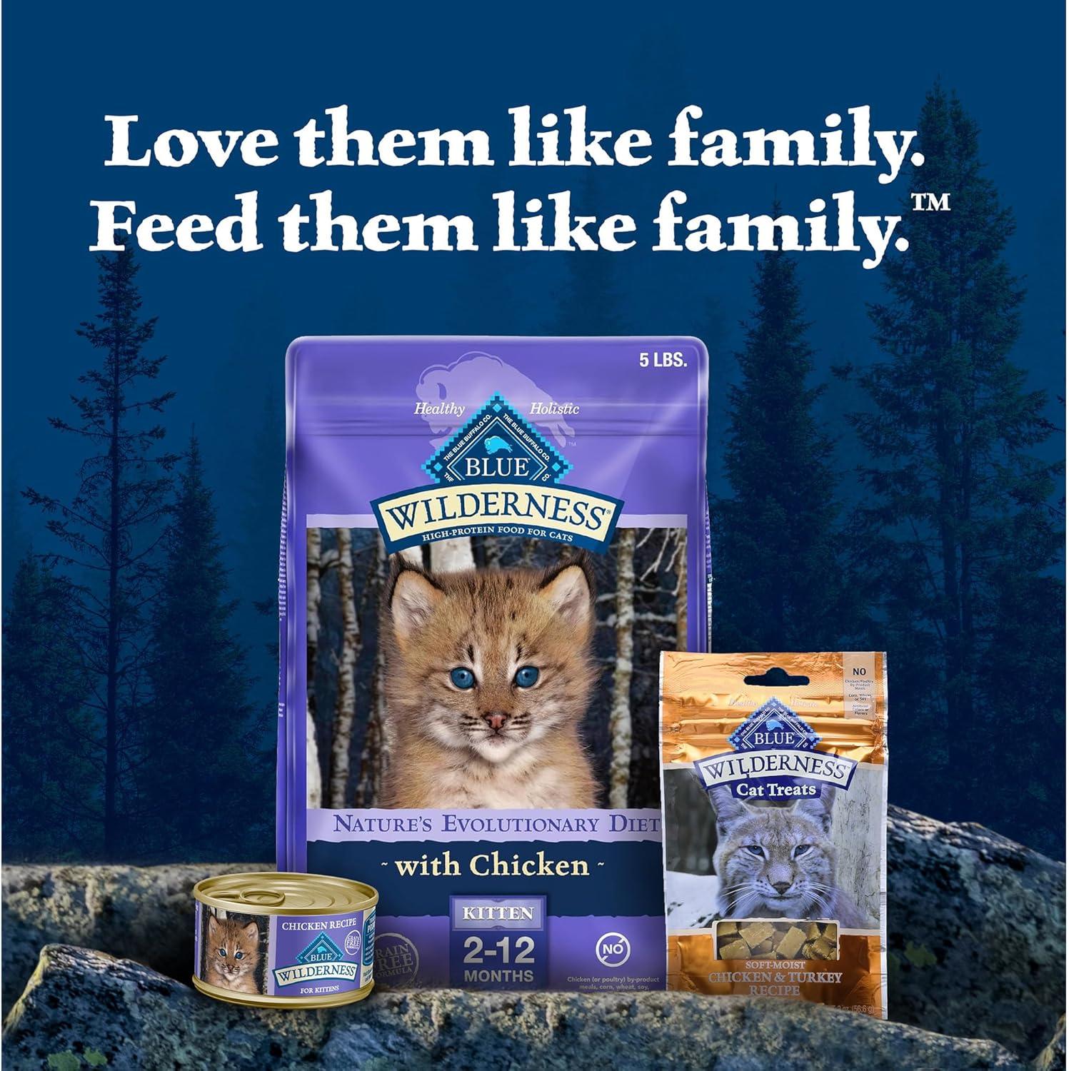 imageBlue Buffalo Wilderness Kitten Food HighProtein amp GrainFree Wet Cat Food Pat Variety Pack Chicken amp Salmon Recipes 3oz Cans 6 Count 3 of EachVariety Pack Chicken Salmon