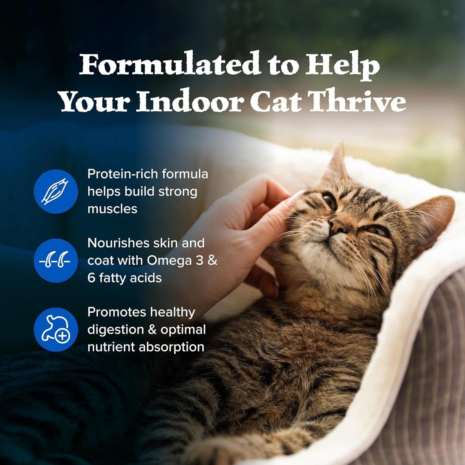 imageBlue Buffalo Wilderness Natural Adult Dry Cat Food Indoor Cats HighProtein amp GrainFree Chicken 5lb Bag