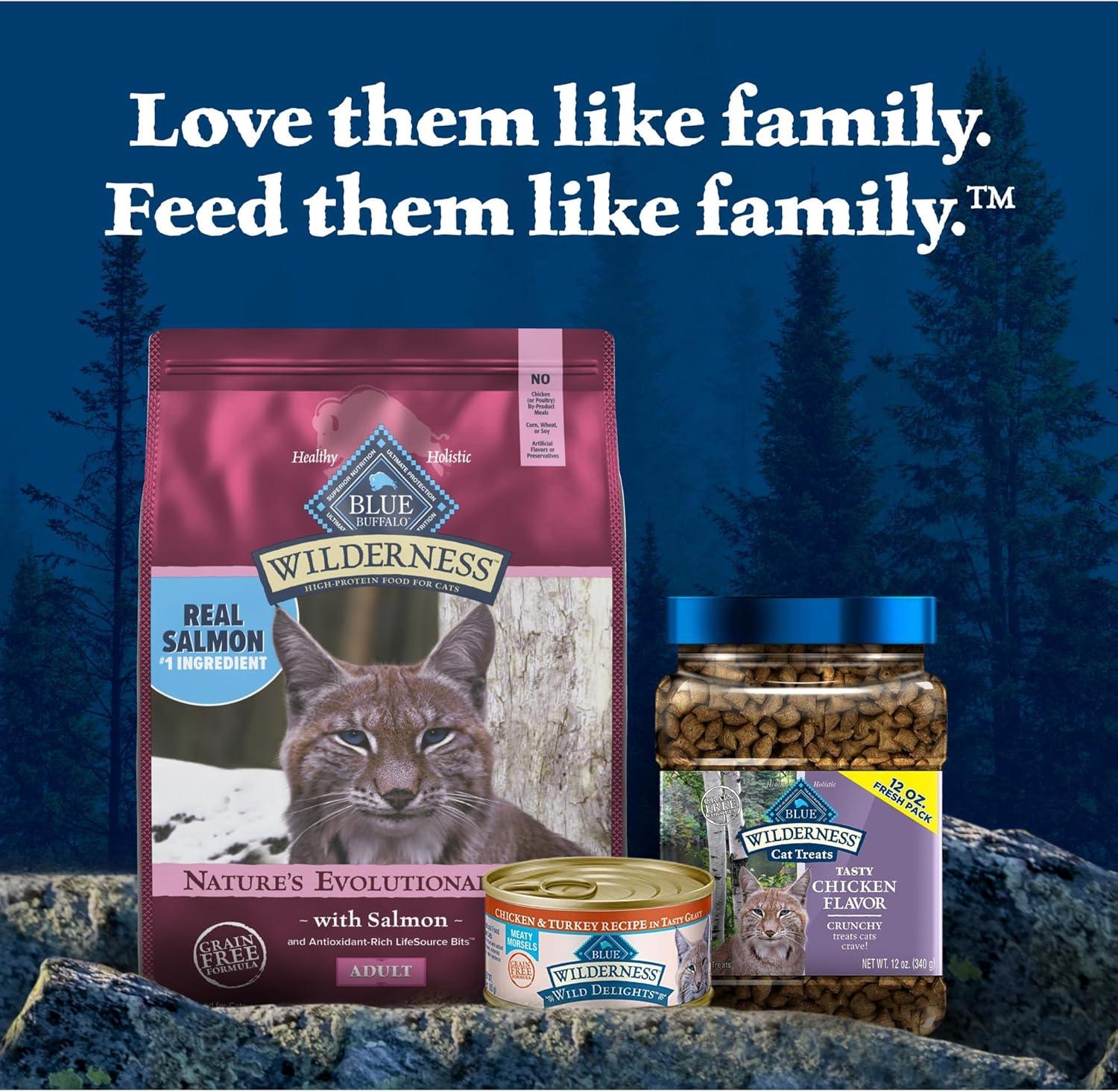 imageBlue Buffalo Wilderness Natural High Protein Grain Free Dry Food for Adult Cats Salmon 11lb Bag