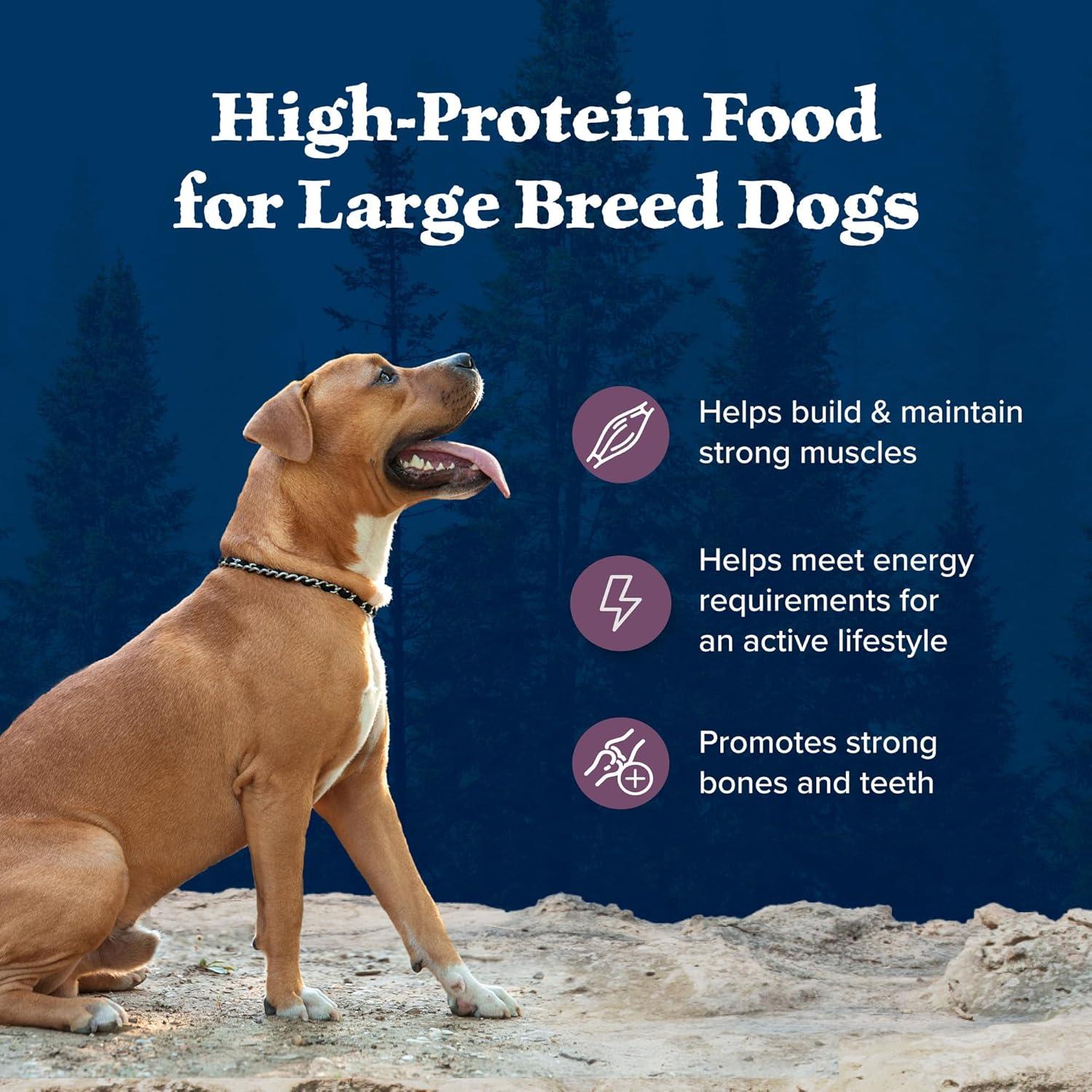 imageBlue Buffalo Wilderness Natural HighProtein Dry Food for Adult Dogs with Wholesome Grains Salmon 28lb BagBison