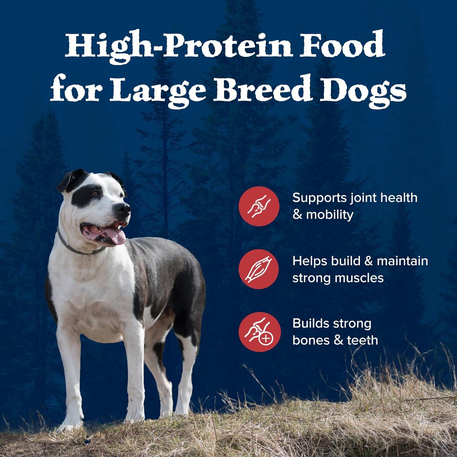 imageBlue Buffalo Wilderness Natural HighProtein Dry Food for Adult Dogs with Wholesome Grains Salmon 28lb BagRed Meat