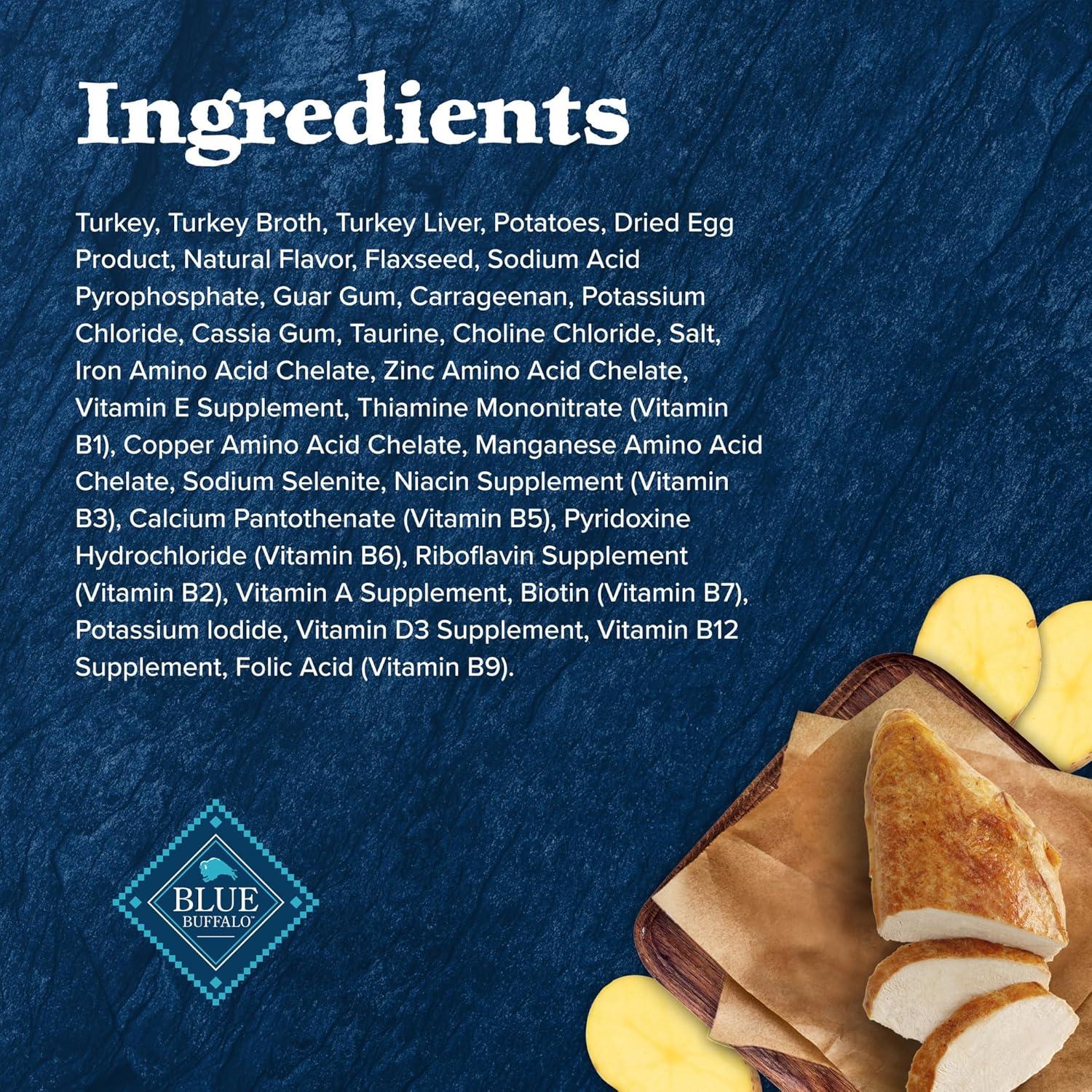imageBlue Buffalo Wilderness Natural HighProtein GrainFree Wet Food for Adult Cats Turkey Pat 55oz Cans 24 Count