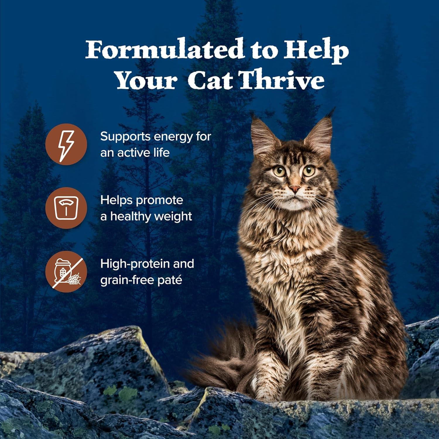 imageBlue Buffalo Wilderness Natural HighProtein GrainFree Wet Food for Adult Cats Turkey Pat 55oz Cans 24 Count