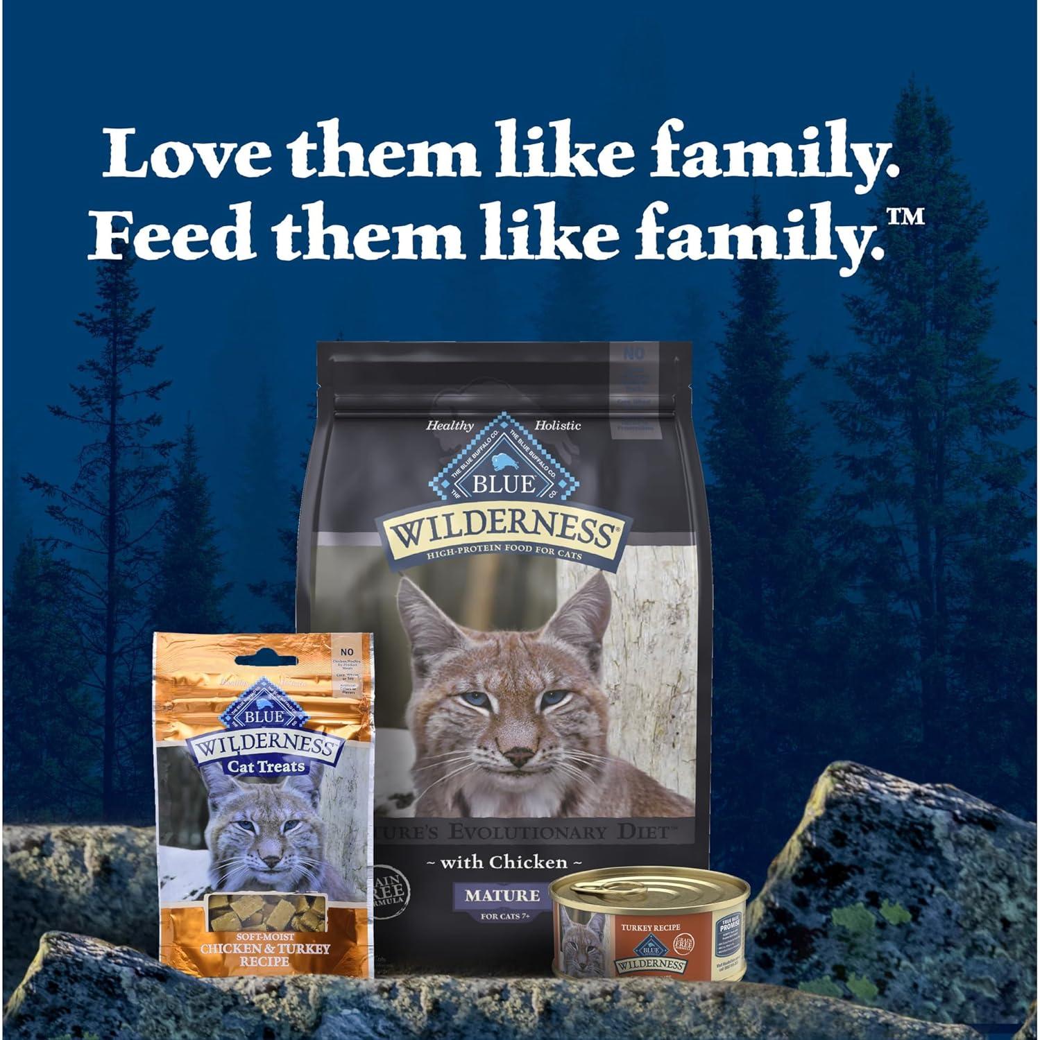 imageBlue Buffalo Wilderness Natural HighProtein GrainFree Wet Food for Adult Cats Turkey Pat 55oz Cans 24 Count