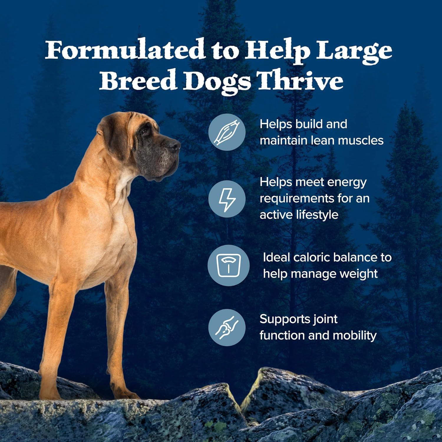 imageBlue Buffalo Wilderness Natural HighProtein Healthy Weight Dry Food for Large Breed Adult Dogs Chicken Recipe 28lb Bag