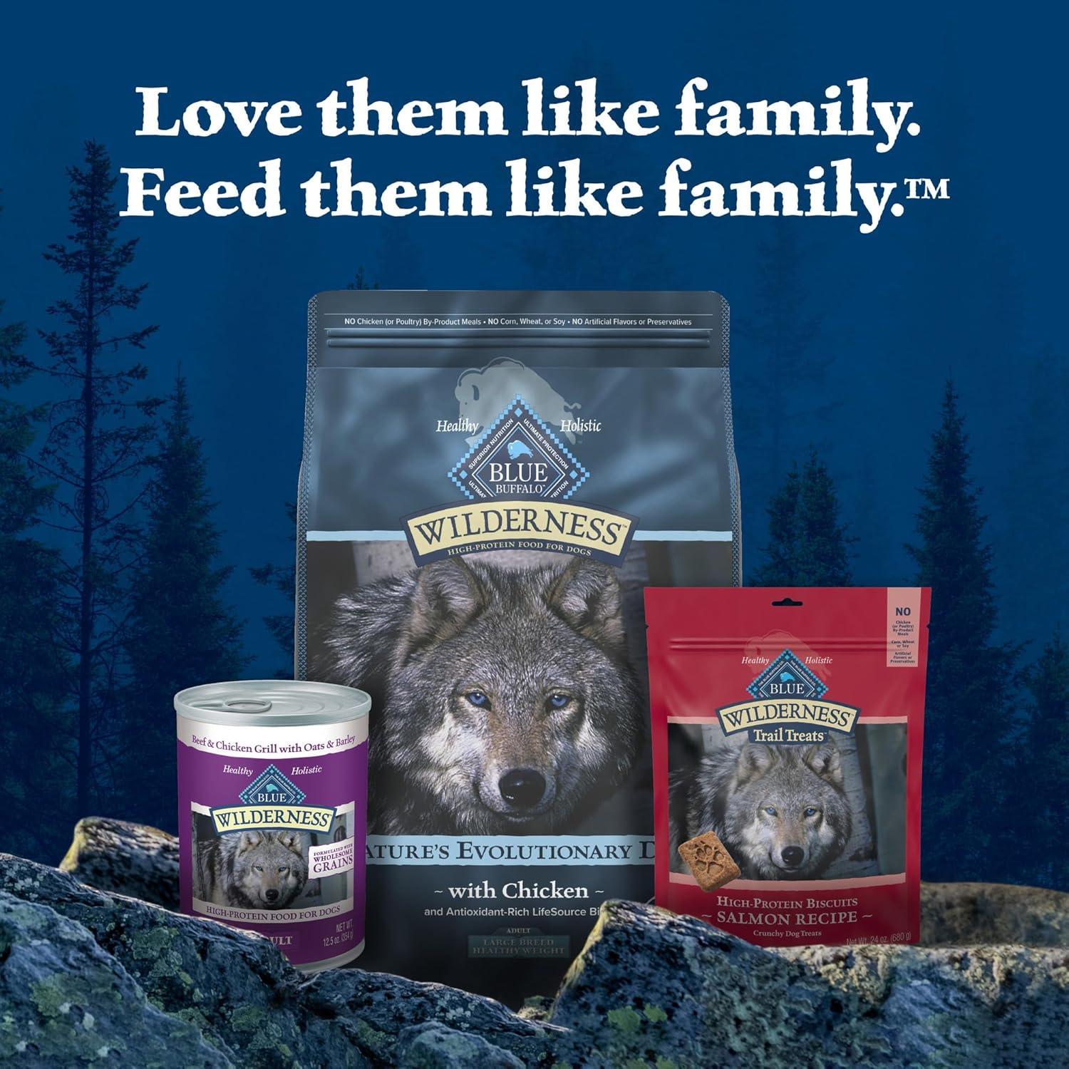 imageBlue Buffalo Wilderness Natural HighProtein Healthy Weight Dry Food for Large Breed Adult Dogs Chicken Recipe 28lb Bag