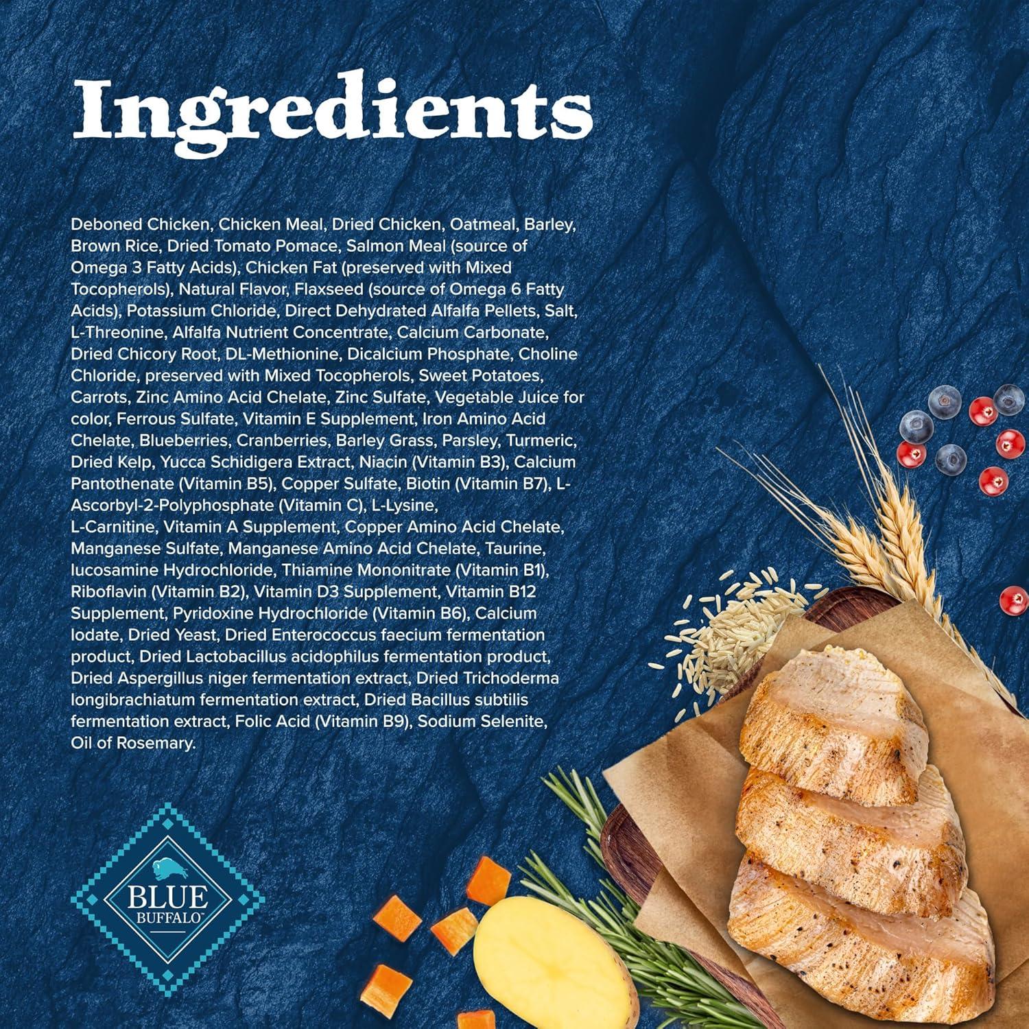 imageBlue Buffalo Wilderness Natural HighProtein SmallBite Dry Food for Adult Dogs with Wholesome Grains Chicken 28lb Bag28 Pound Pack of 1