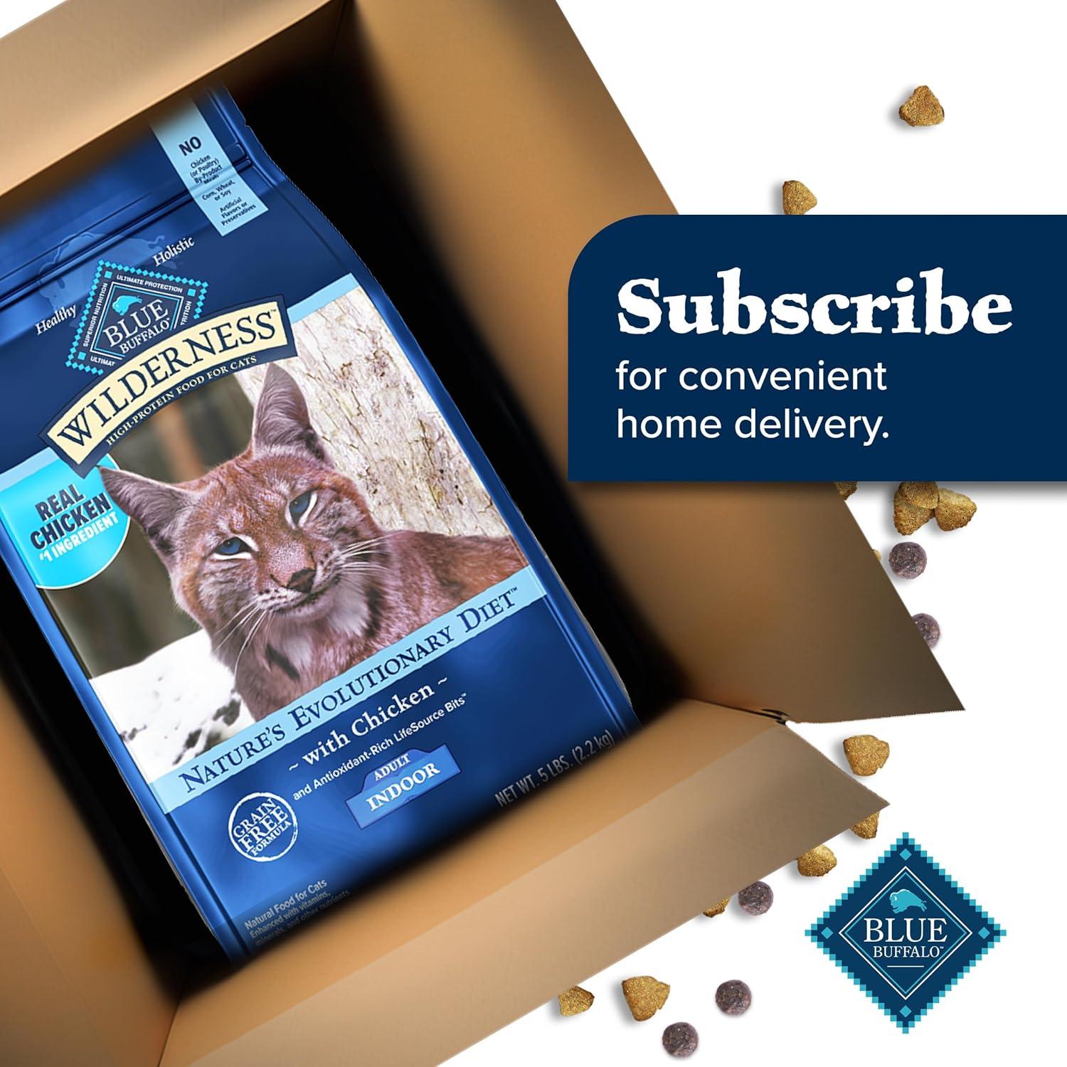 imageBlue Buffalo Wilderness Natures Evolutionary Diet HighProtein GrainFree Natural Dry Food for Adult Cats Chicken 11lb BagChicken
