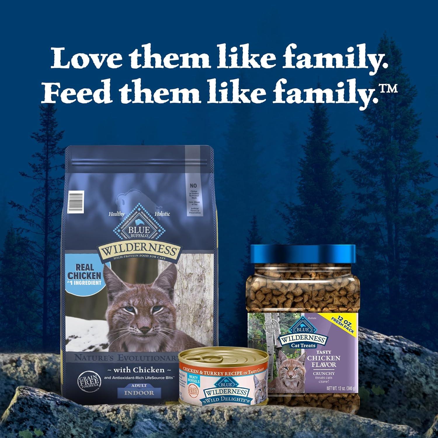 imageBlue Buffalo Wilderness Natures Evolutionary Diet HighProtein GrainFree Natural Dry Food for Adult Cats Chicken 11lb BagChicken